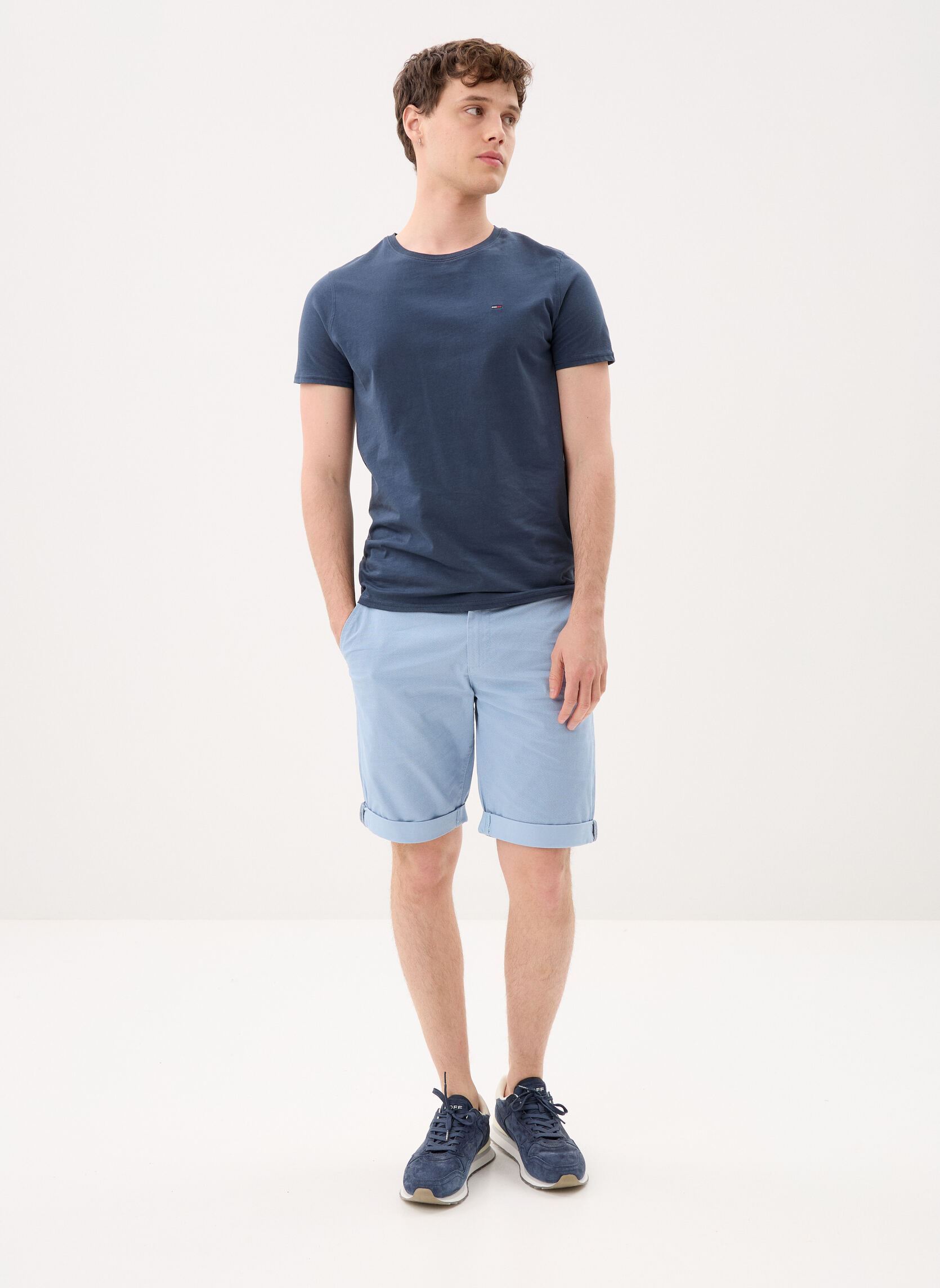 Bermuda-Shorts SLIMANE SHORT herren blau Marvin&Co Bermuda-Shorts SLIMANE SHORT herren blau IMP_MICRO BLEU_CIEL