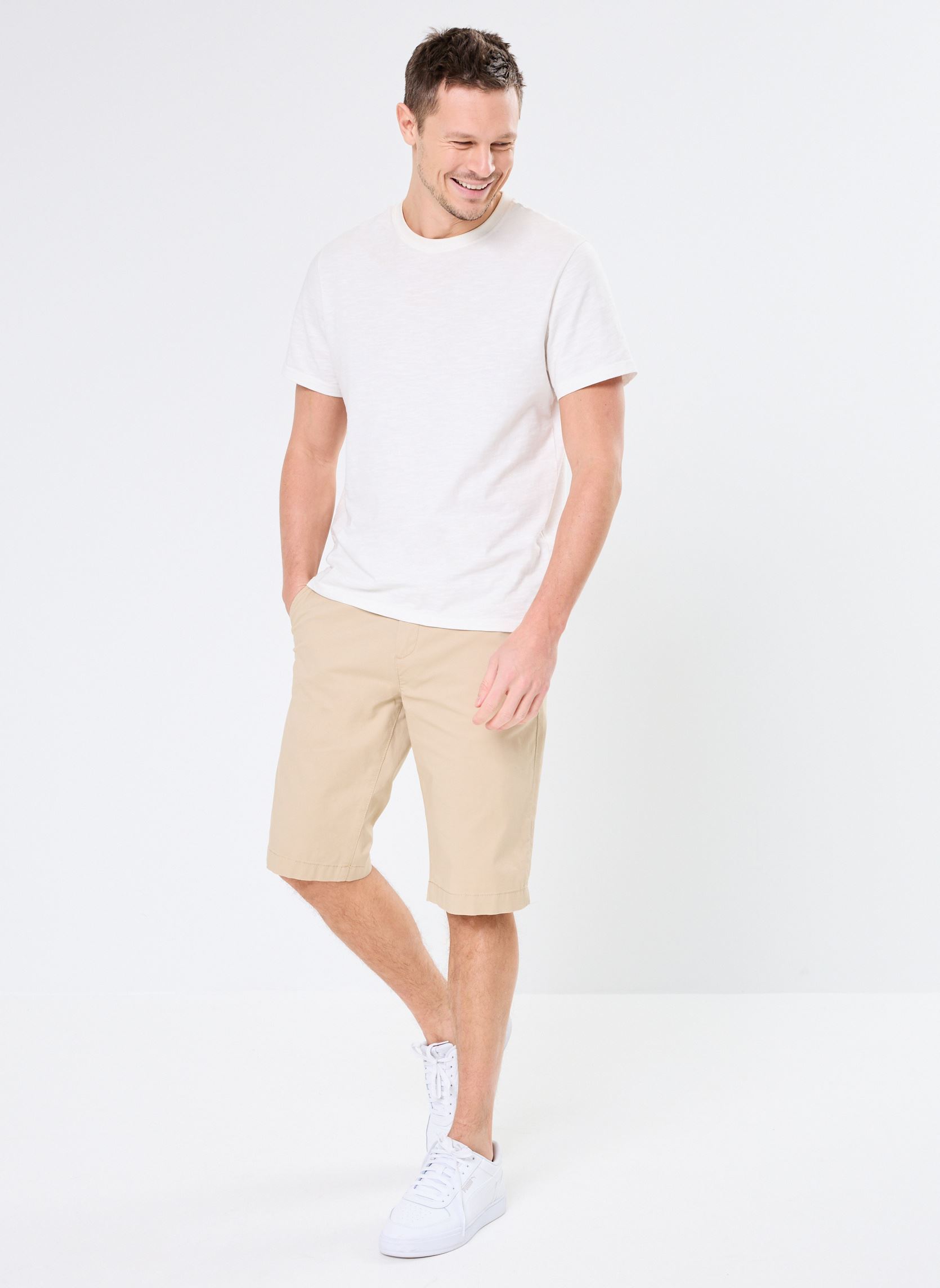 Bermudas SHORT-UNI homme beige Marvin&Co Bermudas SHORT-UNI homme beige WHITE PEPPER