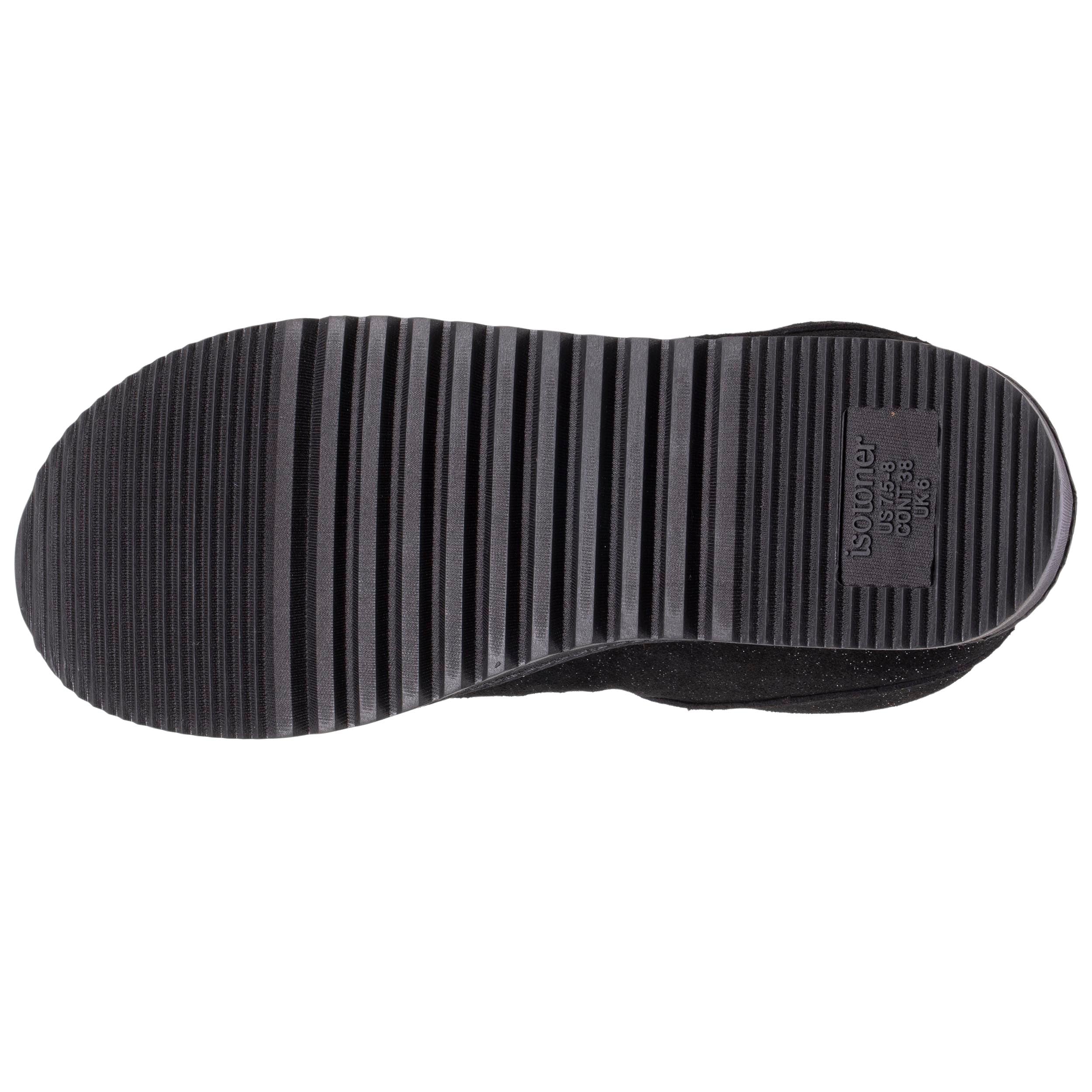 Chaussons Chaussons botillons bas Femme cuir Gris femme noir Isotoner Chaussons Chaussons botillons bas Femme cuir Gris femme noir Noir