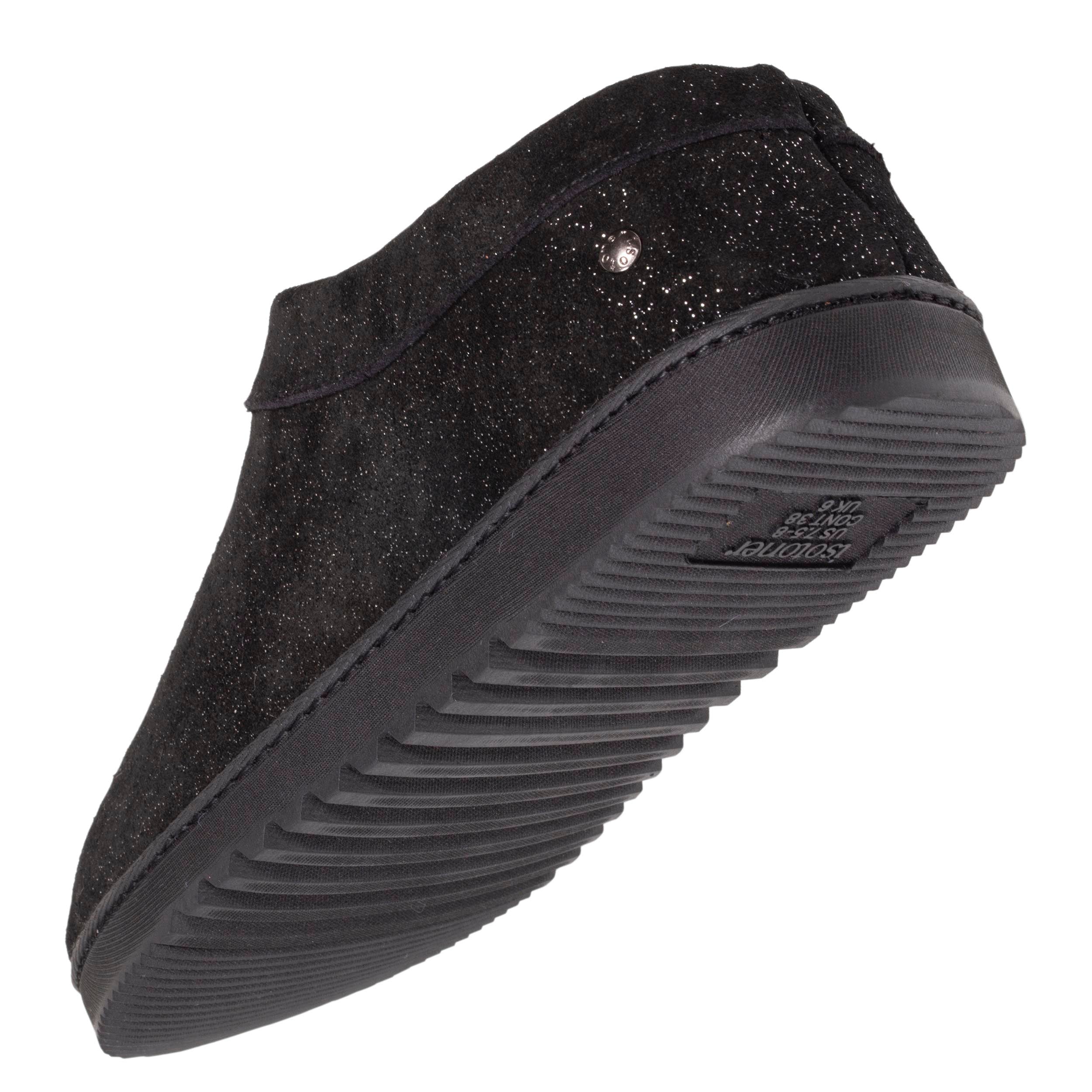 Chaussons Chaussons botillons bas Femme cuir Gris femme noir Isotoner Chaussons Chaussons botillons bas Femme cuir Gris femme noir Noir