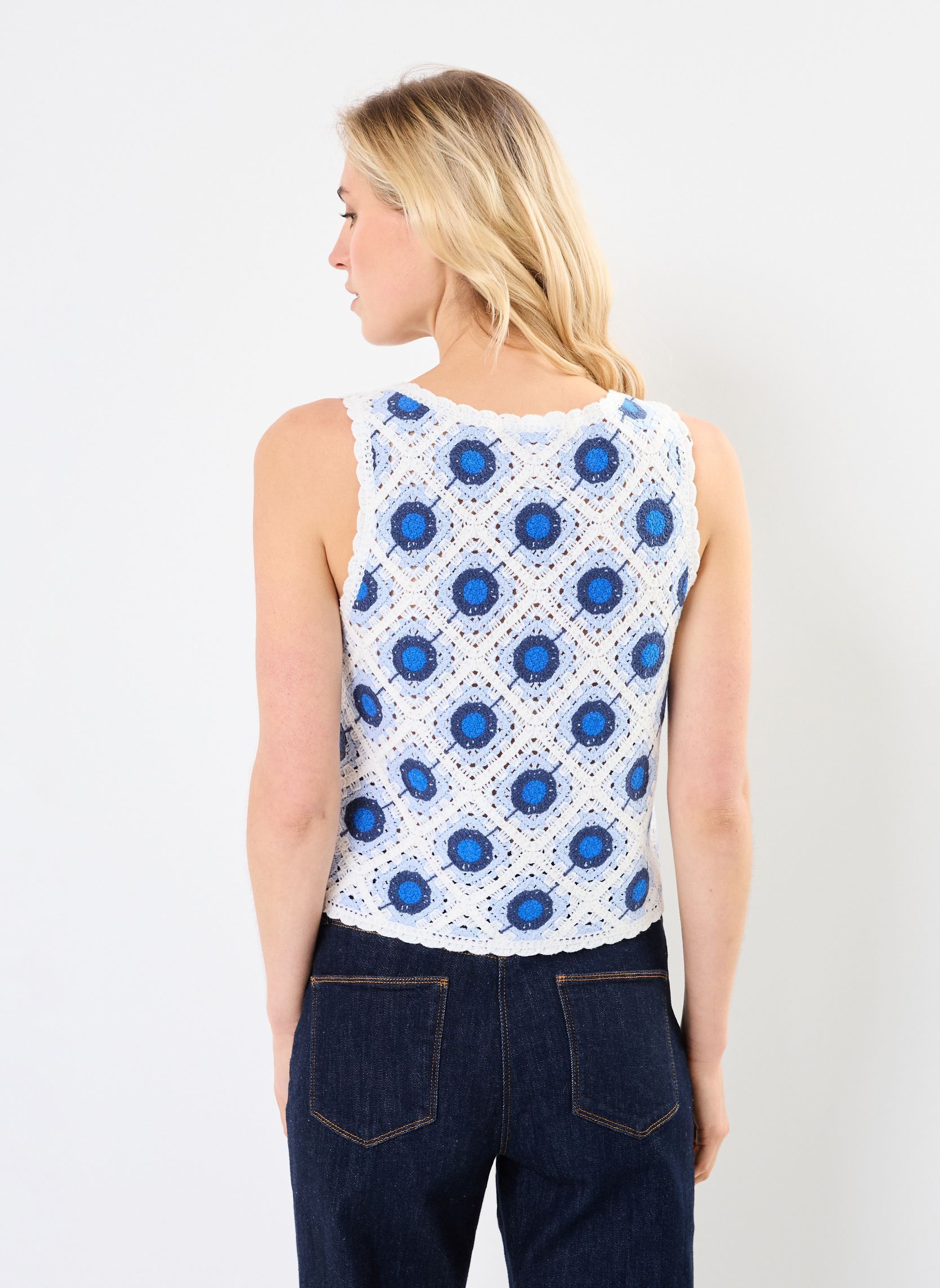 Chalecos MON-GILET CROCHET mujer azul Georgia Rose Chalecos MON-GILET CROCHET mujer azul FROZEN FJORD