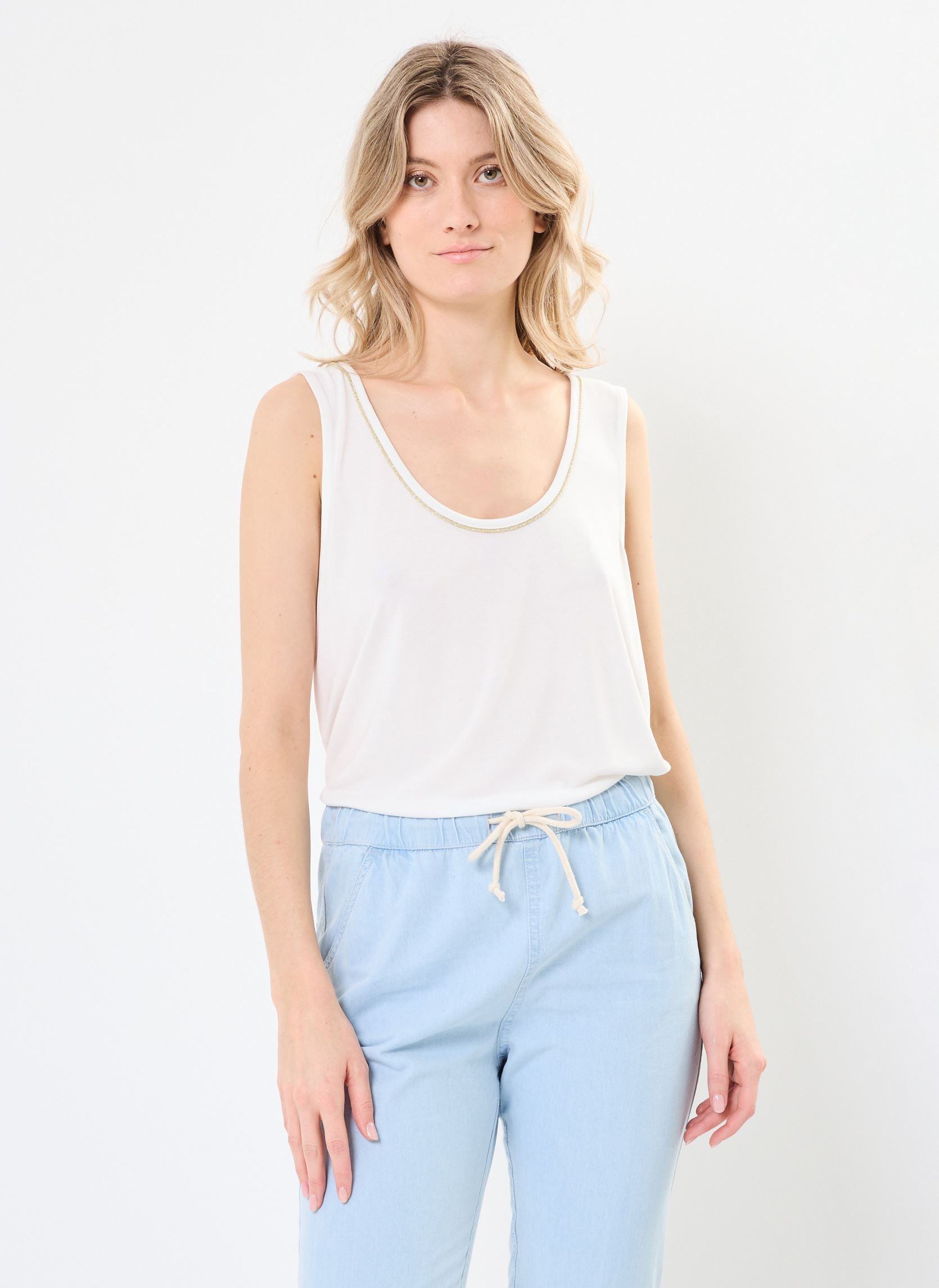 Débardeurs DEBARDEUR-AMPLE femme blanc MADE BY Débardeurs DEBARDEUR-AMPLE femme blanc SNOW WHITE