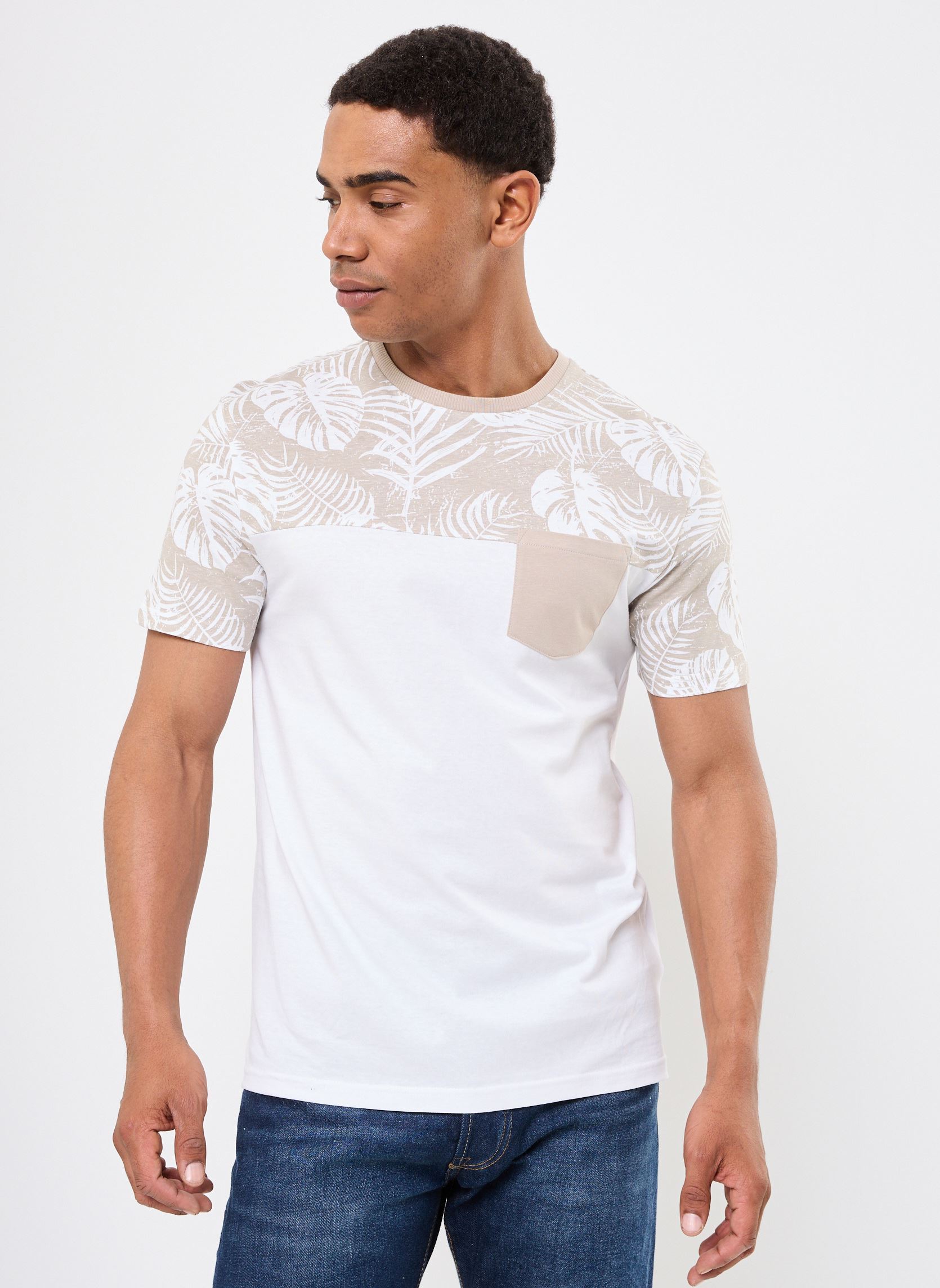 Tee-shirts manches courtes T-SHIRT BICO homme blanc MADE BY Tee-shirts manches courtes T-SHIRT BICO homme blanc BRIGHT WHITE