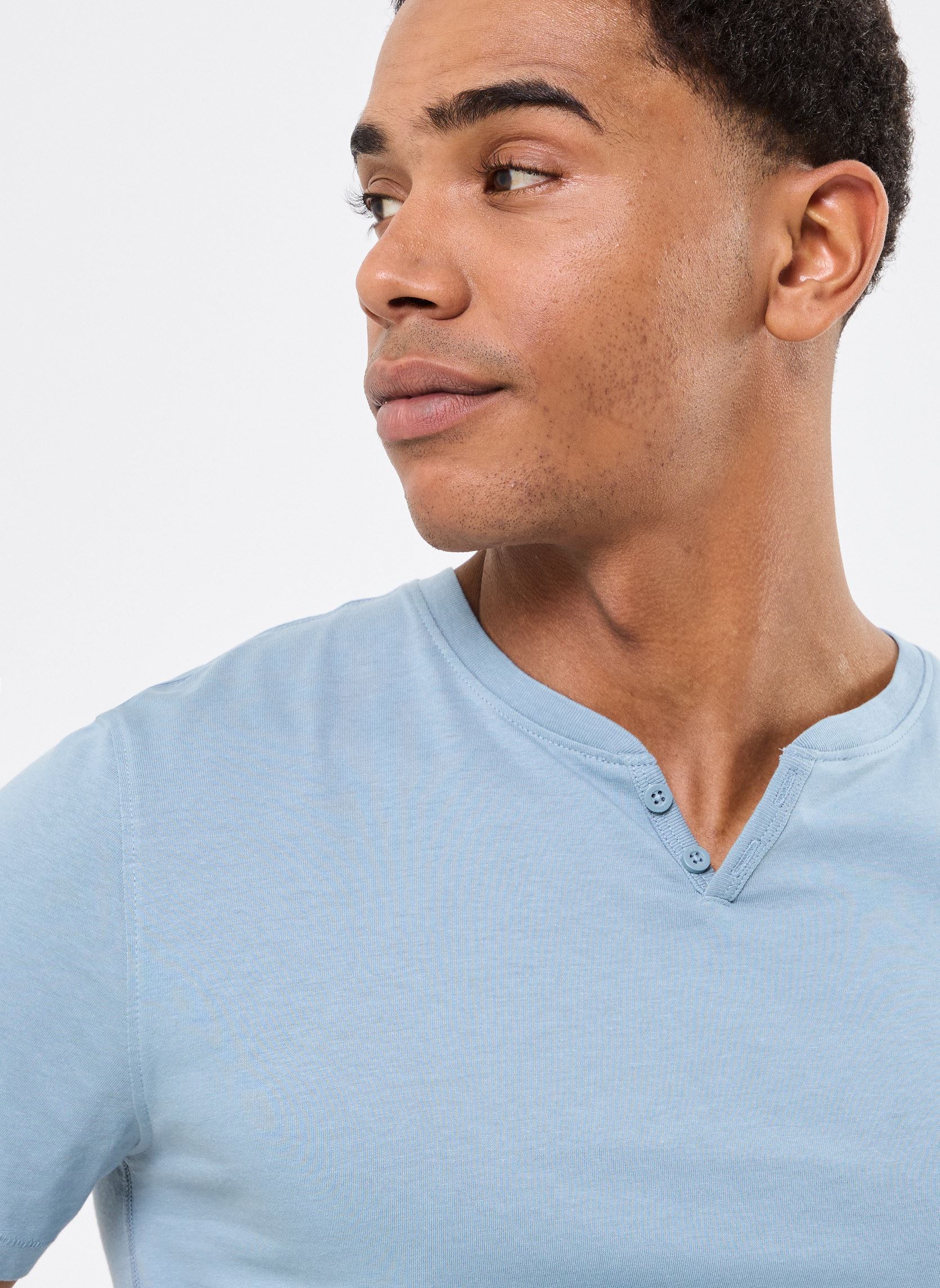 Tee-shirts manches courtes T-SHIRT TUNISIEN homme bleu MADE BY Tee-shirts manches courtes T-SHIRT TUNISIEN homme bleu Bleu gris