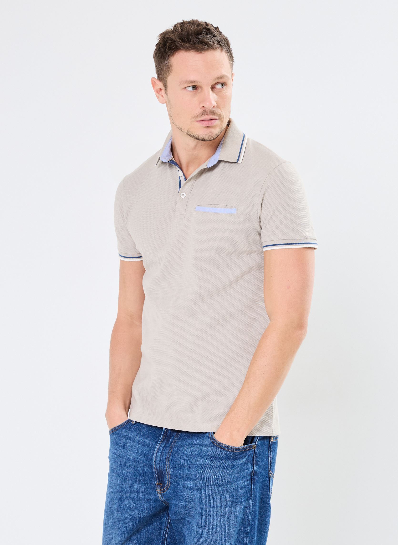 Kurzarm-Poloshirts TURINI polo herren grau Marvin&Co Kurzarm-Poloshirts TURINI polo herren grau DOVE