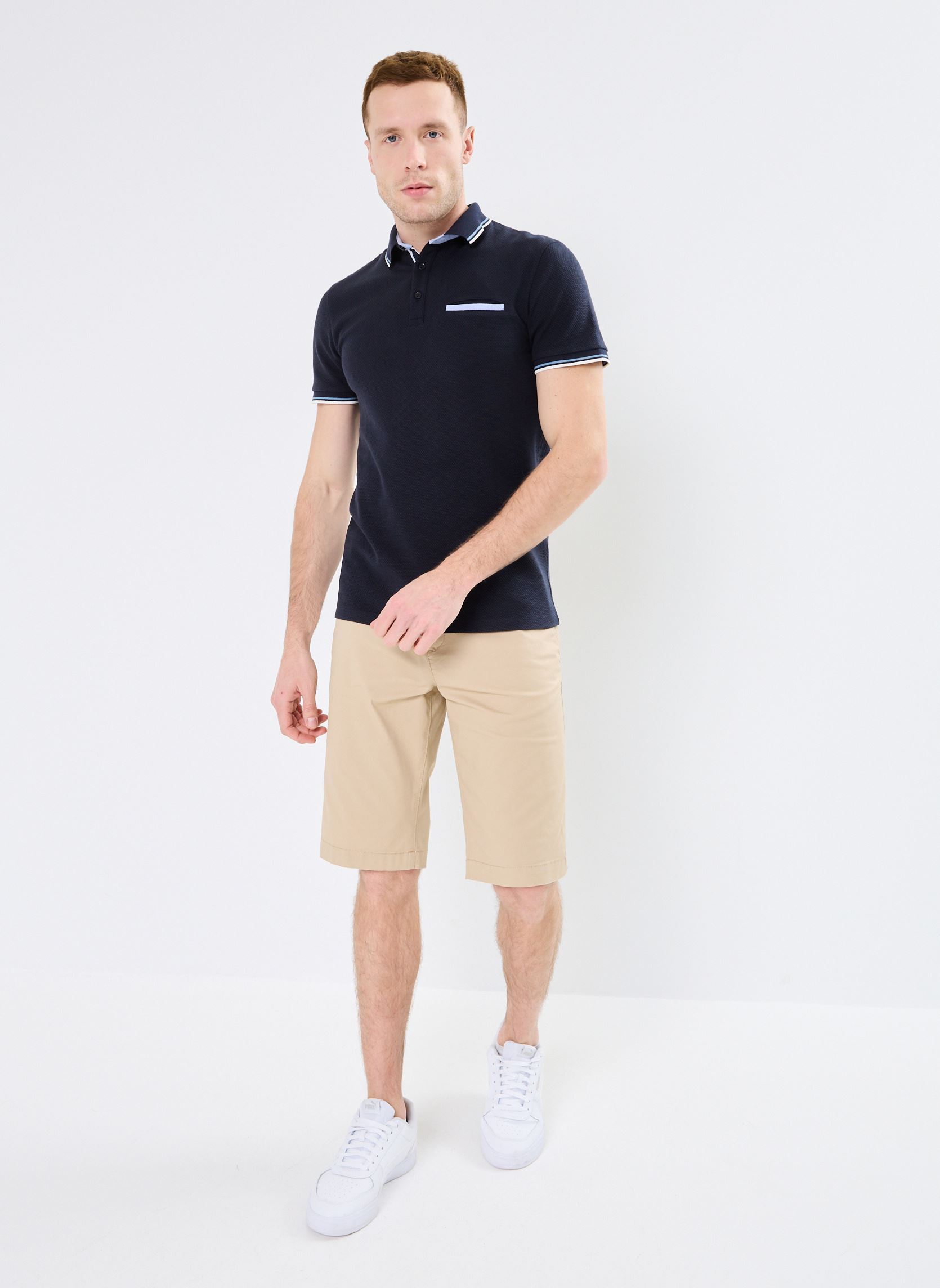 Polos manches courtes TURINI polo homme bleu Marvin&Co Polos manches courtes TURINI polo homme bleu BLACK IRIS