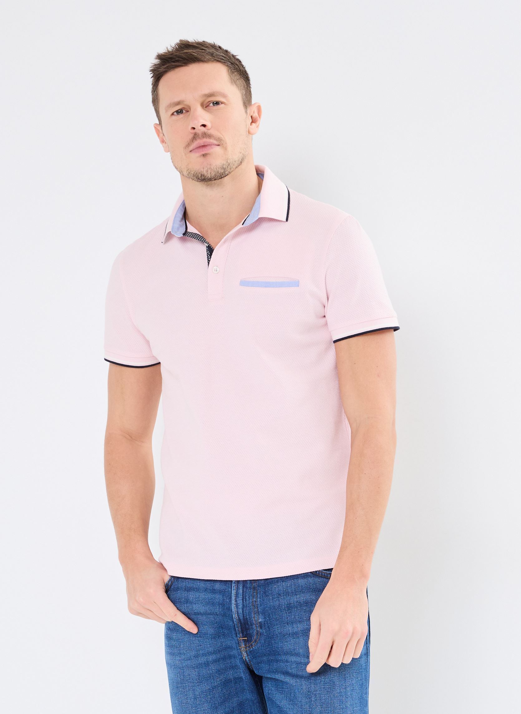 Kurzarm-Poloshirts TURINI polo herren rosa Marvin&Co Kurzarm-Poloshirts TURINI polo herren rosa BALLERINA