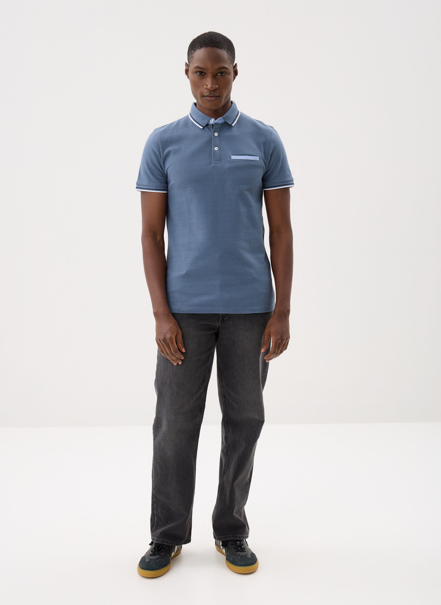 Polos manches courtes TURINI polo homme bleu Marvin&Co Polos manches courtes TURINI polo homme bleu BEARING SEA
