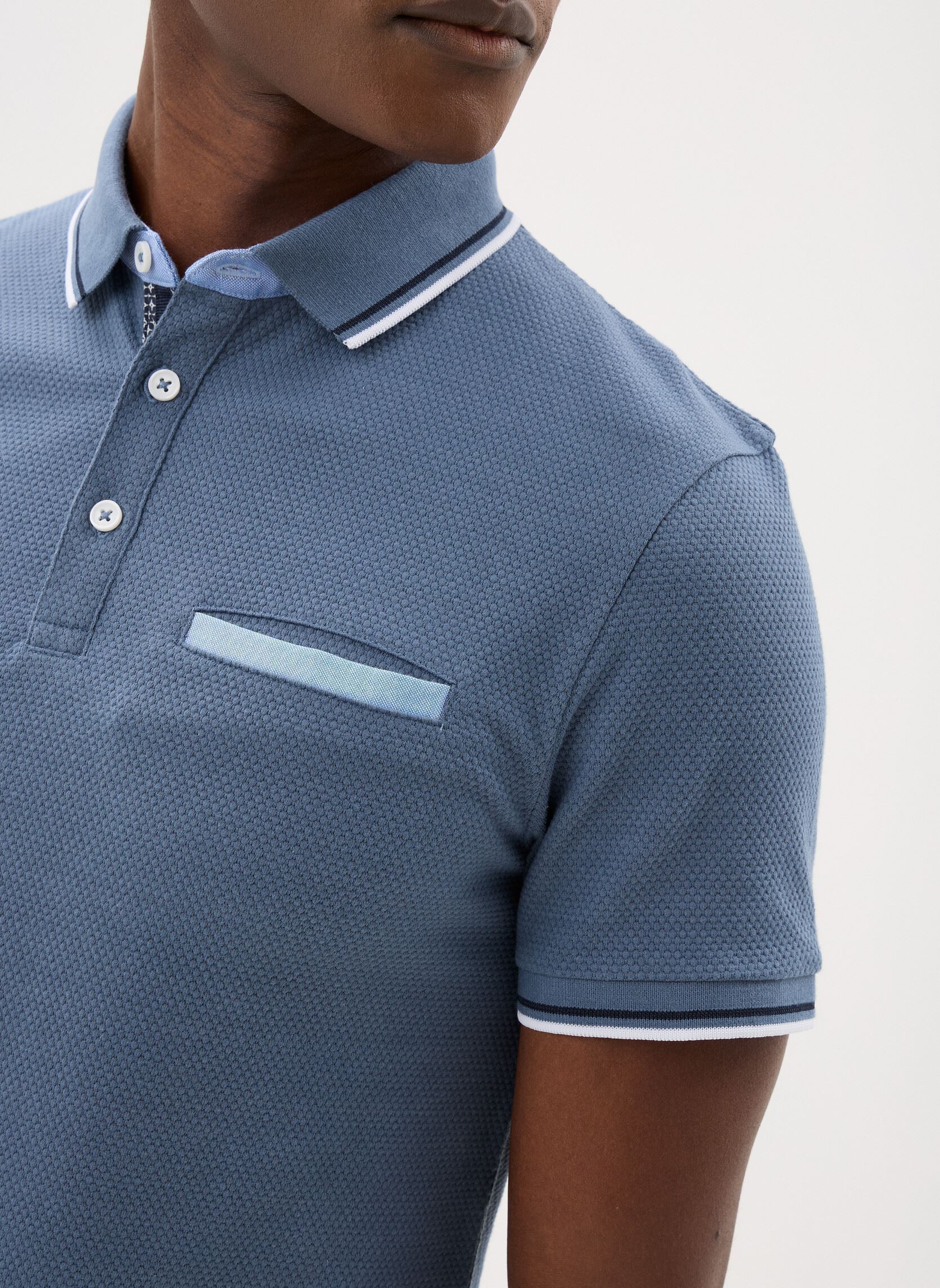 Polos manches courtes TURINI polo homme bleu Marvin&Co Polos manches courtes TURINI polo homme bleu BEARING SEA
