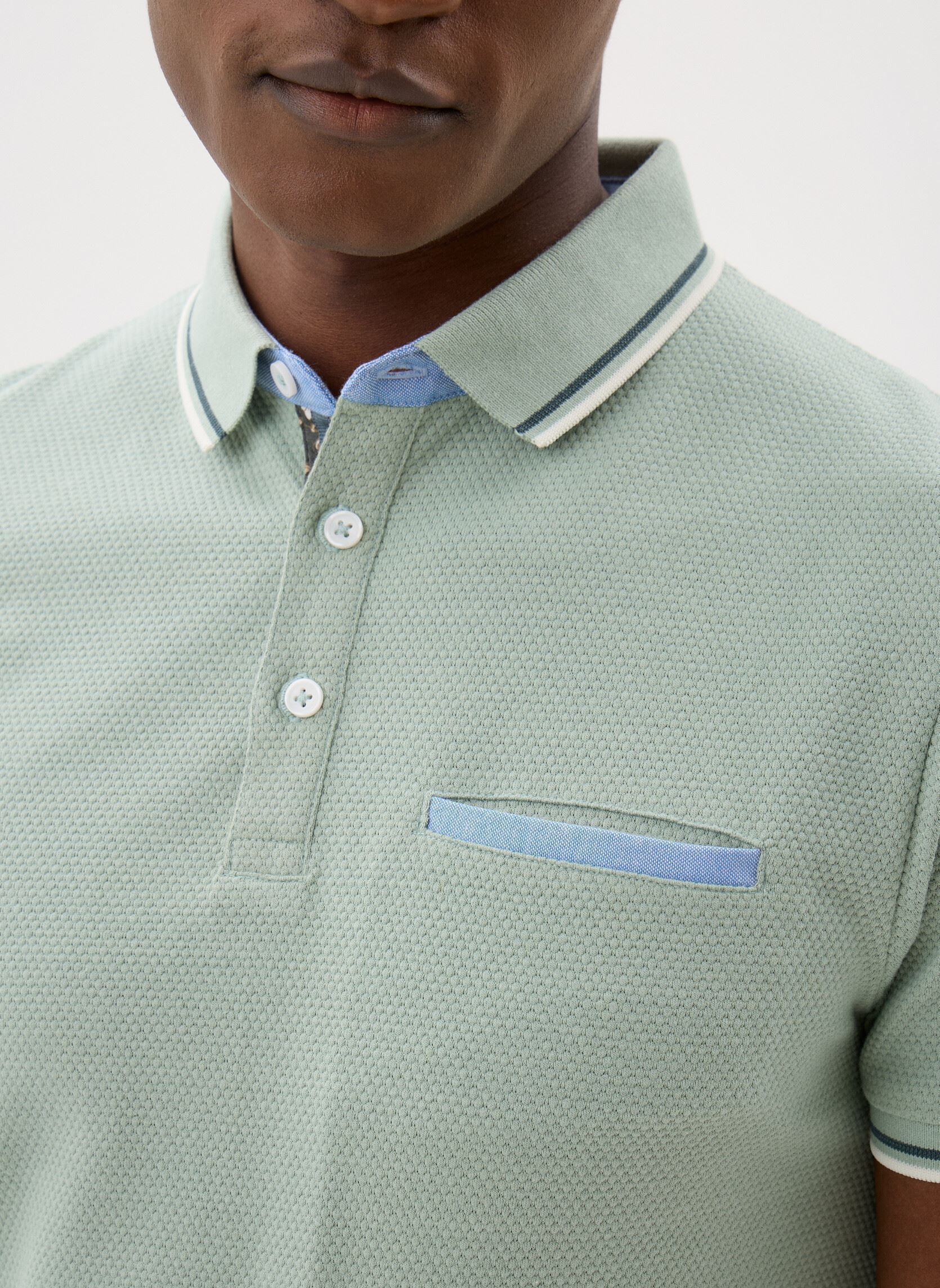 Polos manches courtes TURINI polo homme vert Marvin&Co Polos manches courtes TURINI polo homme vert JADEITE