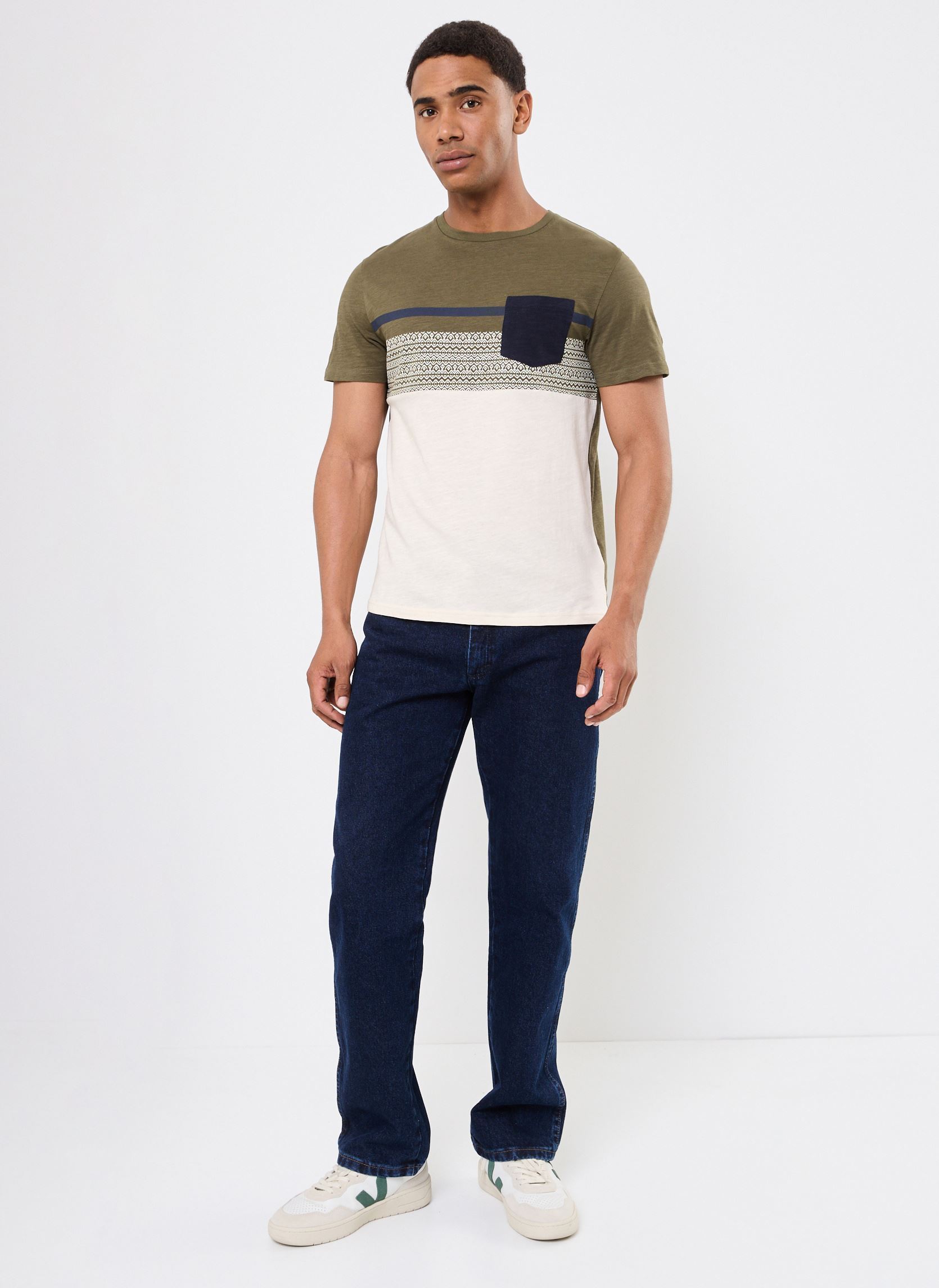 Tee-shirts manches courtes TOULOUSE homme vert Marvin&Co Tee-shirts manches courtes TOULOUSE homme vert GRAPE LEAF