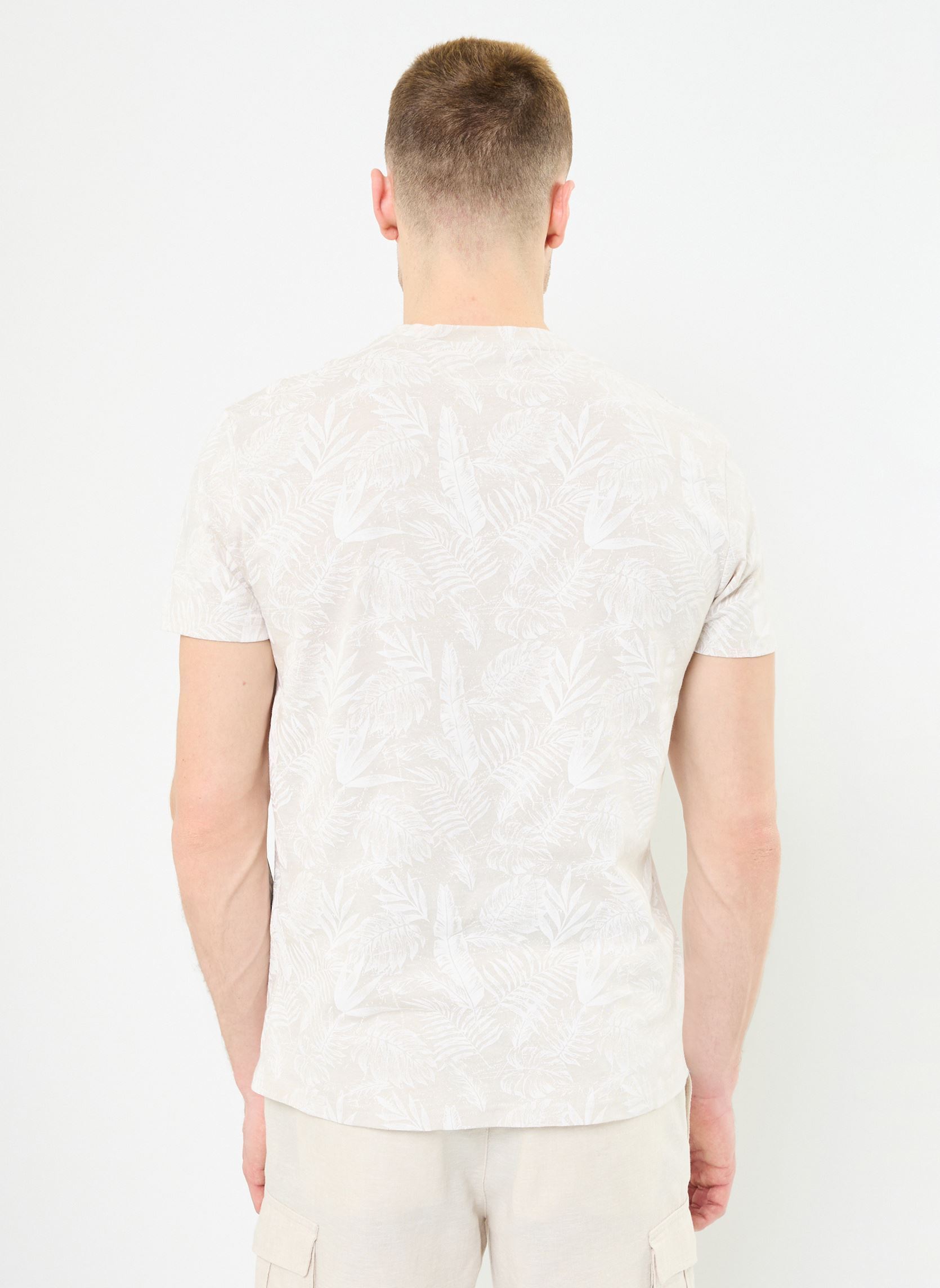 Tee-shirts manches courtes T-SHIRT PALMIER homme beige MADE BY Tee-shirts manches courtes T-SHIRT PALMIER homme beige IMP_PALMBEIGE_ECRU