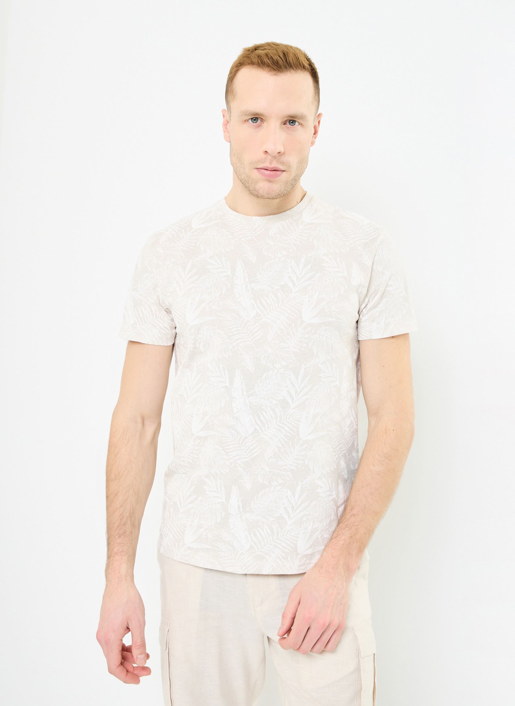 Tee-shirts manches courtes T-SHIRT PALMIER homme beige MADE BY Tee-shirts manches courtes T-SHIRT PALMIER homme beige IMP_PALMBEIGE_ECRU