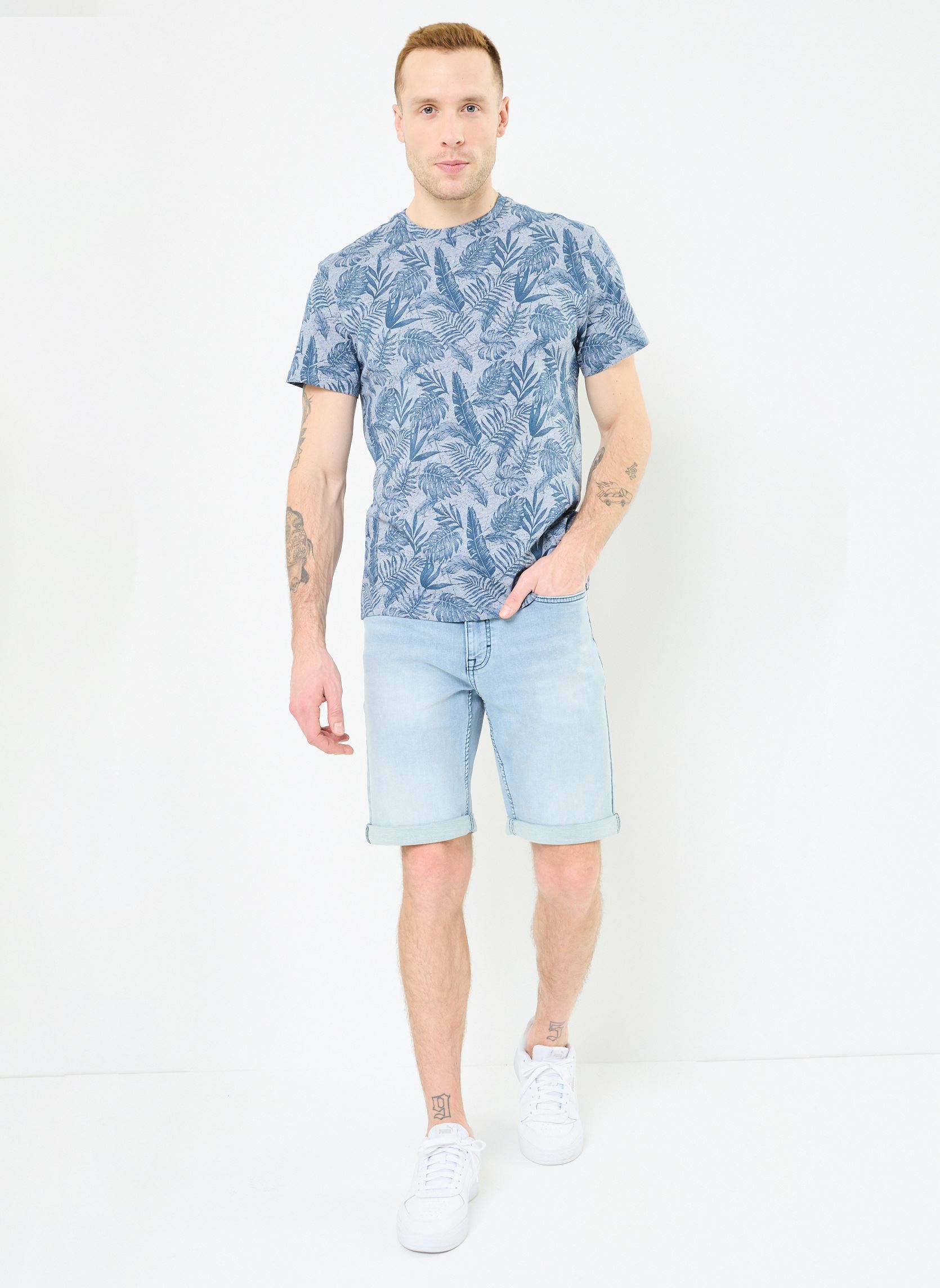 Kurzarm-T-Shirts T-SHIRT PALMIER herren blau MADE BY Kurzarm-T-Shirts T-SHIRT PALMIER herren blau IMP_PALM_ENSIGNBLUE