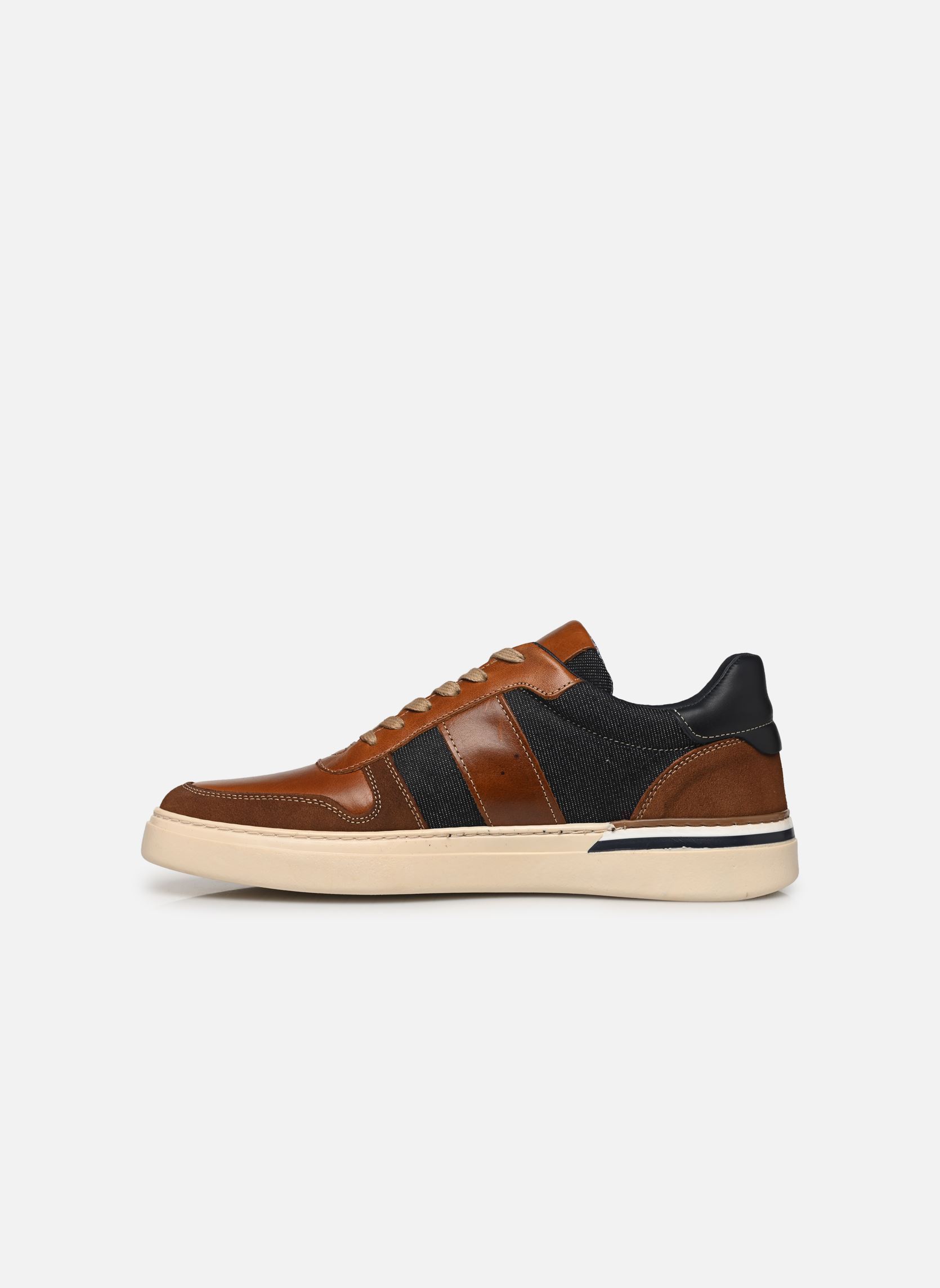 Lage sneakers WANY heren bruin Marvin&Co Lage sneakers WANY heren bruin Mix Cognac + Marine