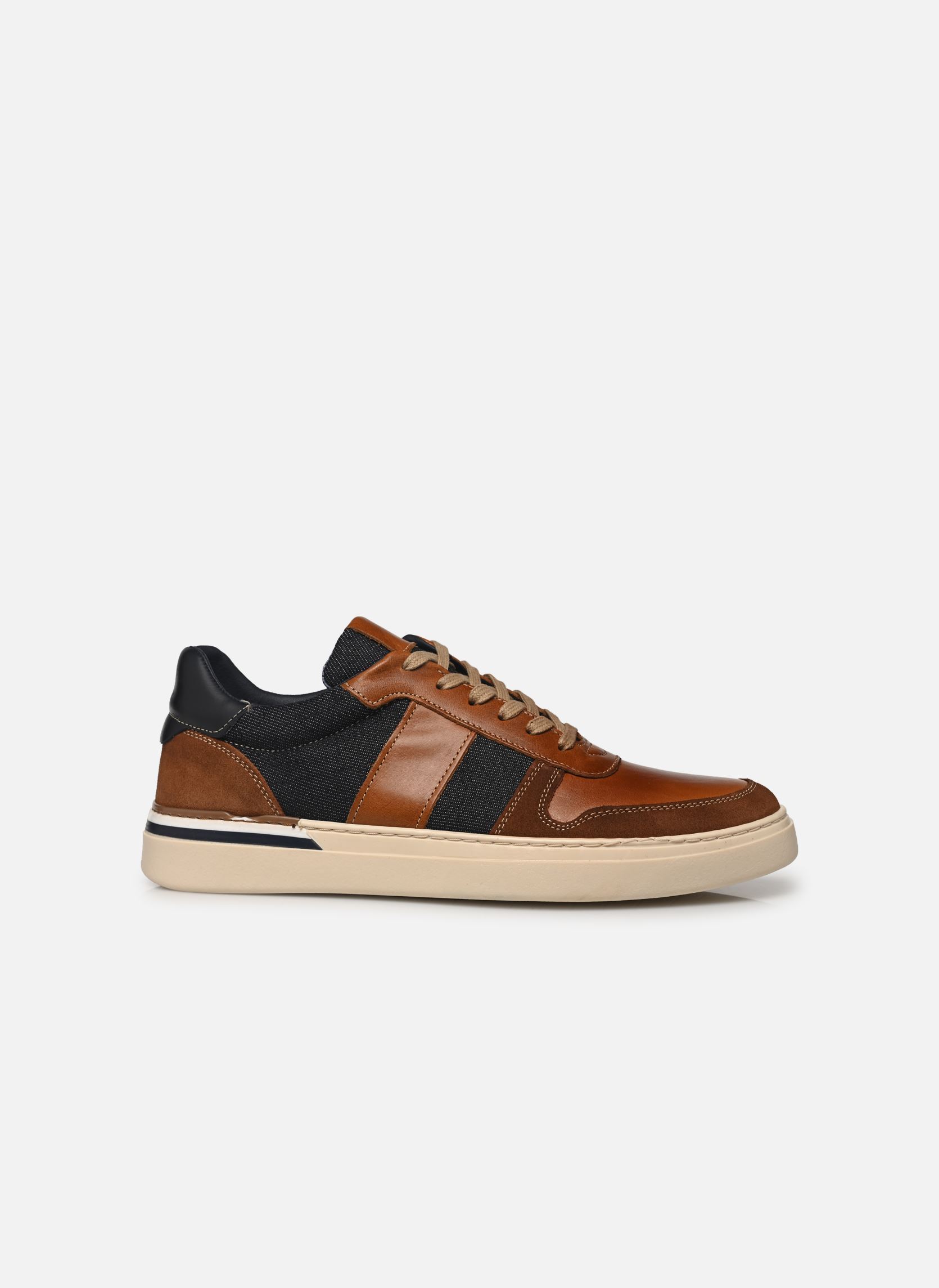 Lage sneakers WANY heren bruin Marvin&Co Lage sneakers WANY heren bruin Mix Cognac + Marine