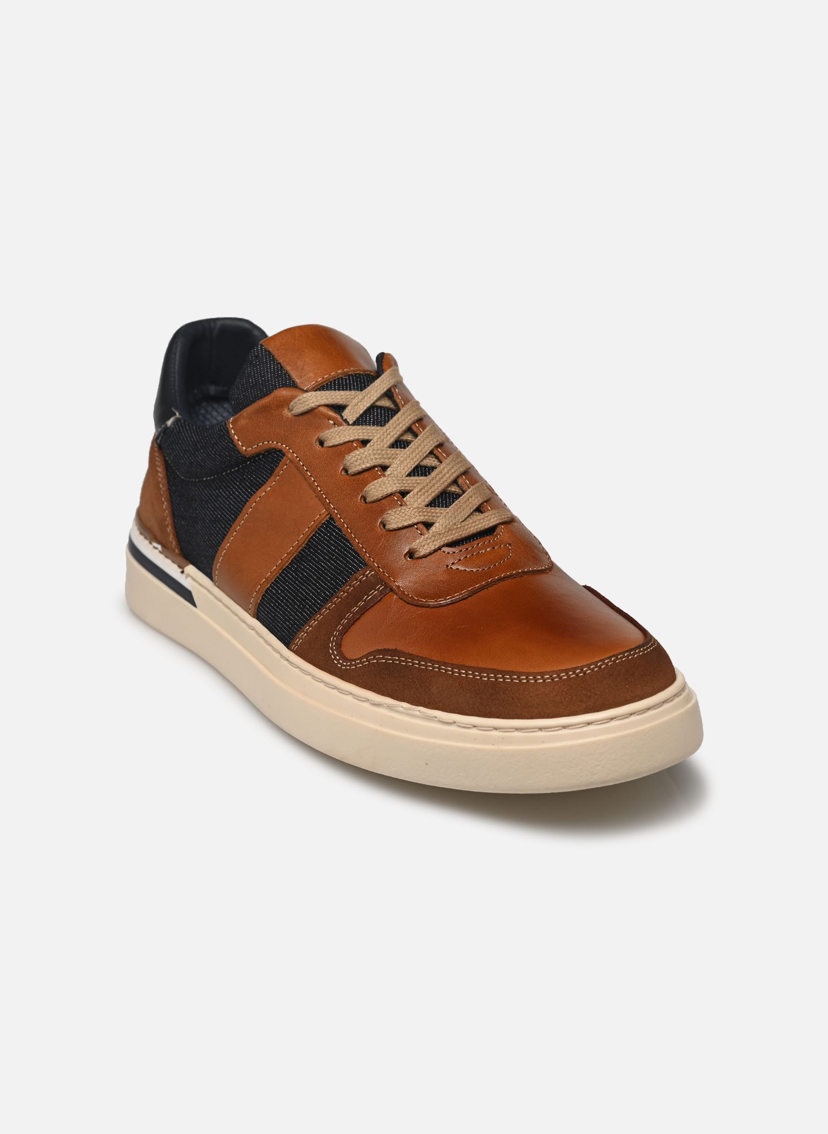Lage sneakers WANY heren bruin Marvin&Co Lage sneakers WANY heren bruin Mix Cognac + Marine