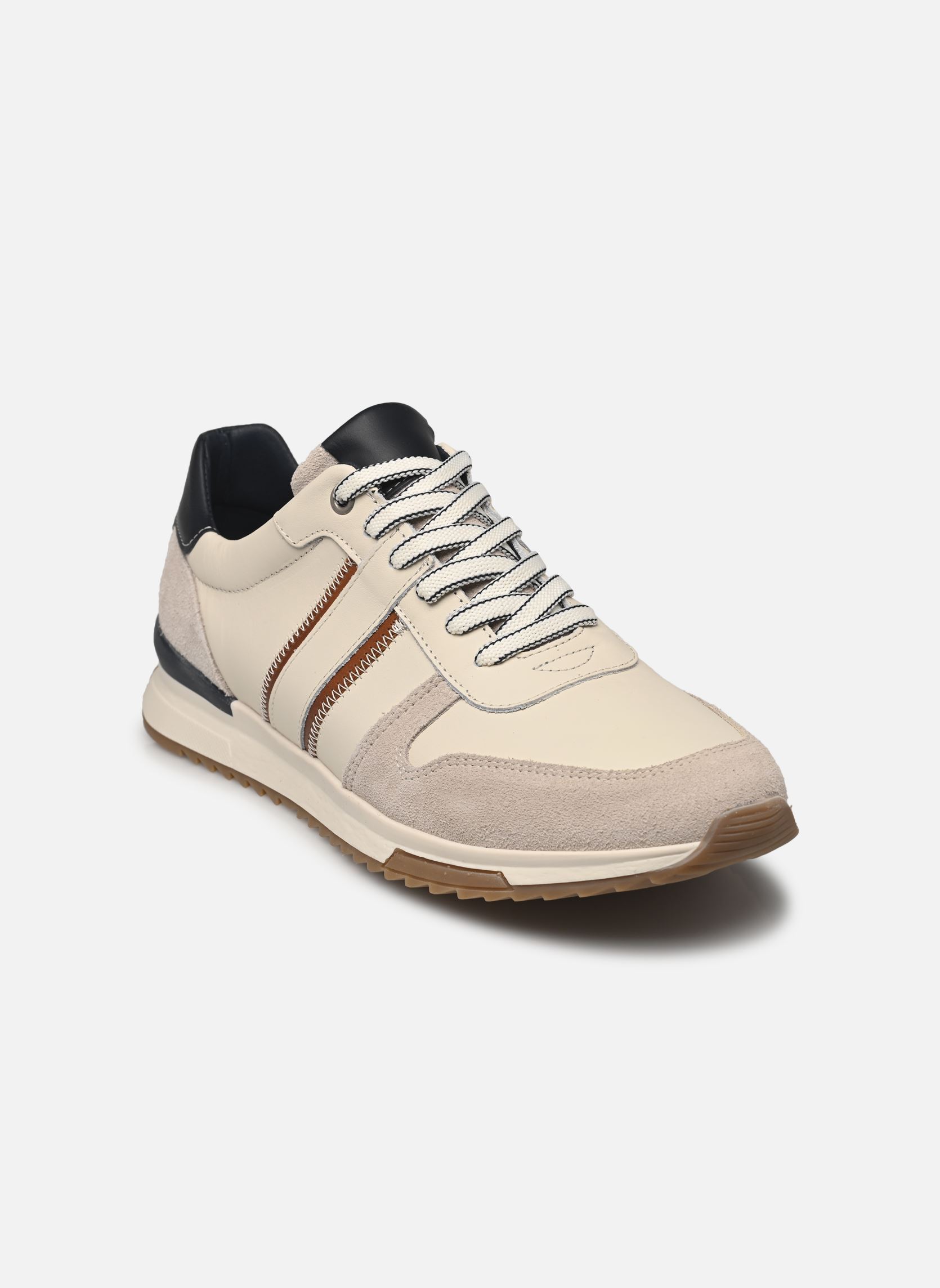 Lage sneakers WHOLY heren wit Marvin&Co Lage sneakers WHOLY heren wit Crème