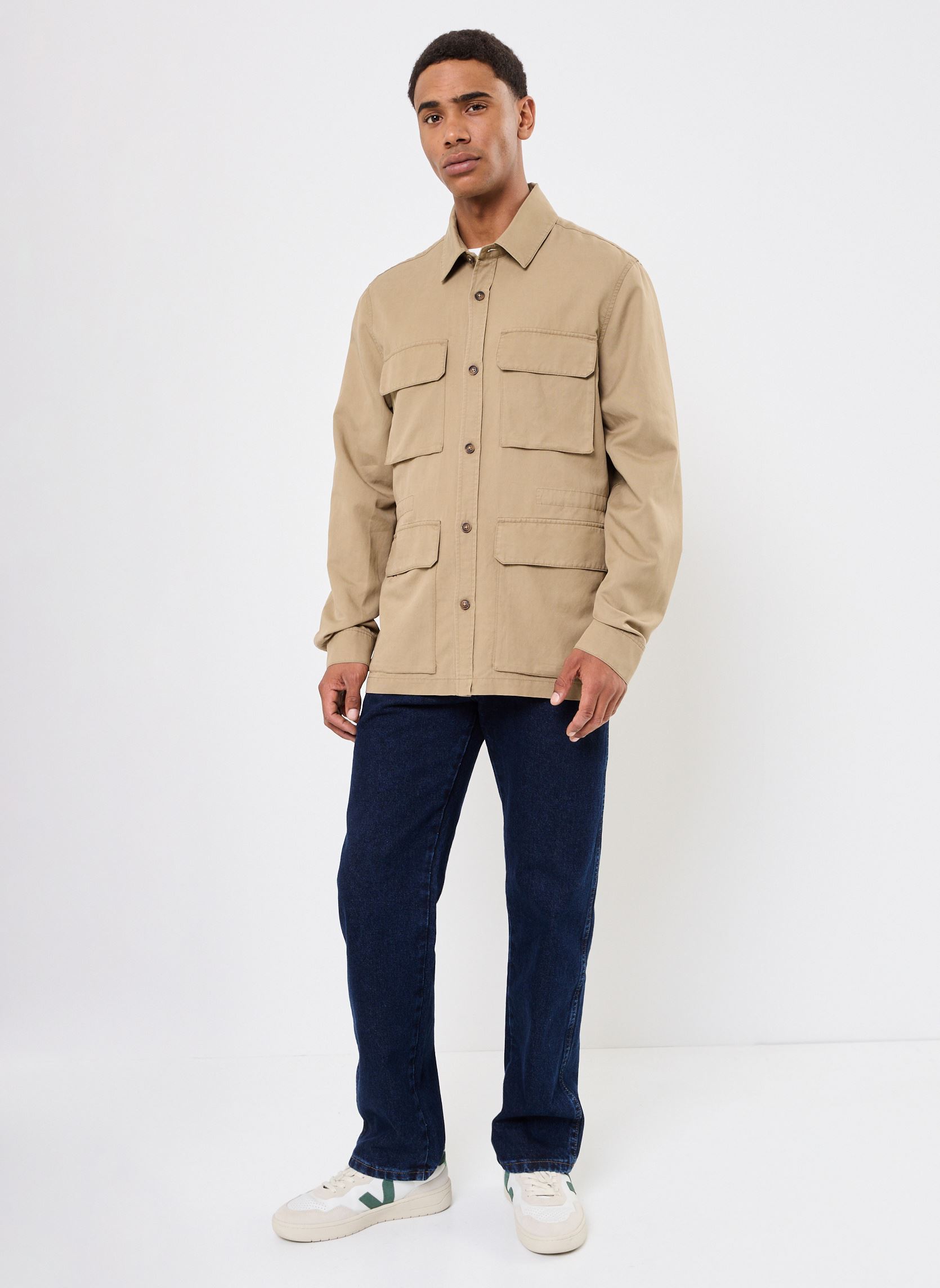 Vestes VESTE SAHARIENNE homme marron Marvin&Co Vestes VESTE SAHARIENNE homme marron LEMON PEPPER