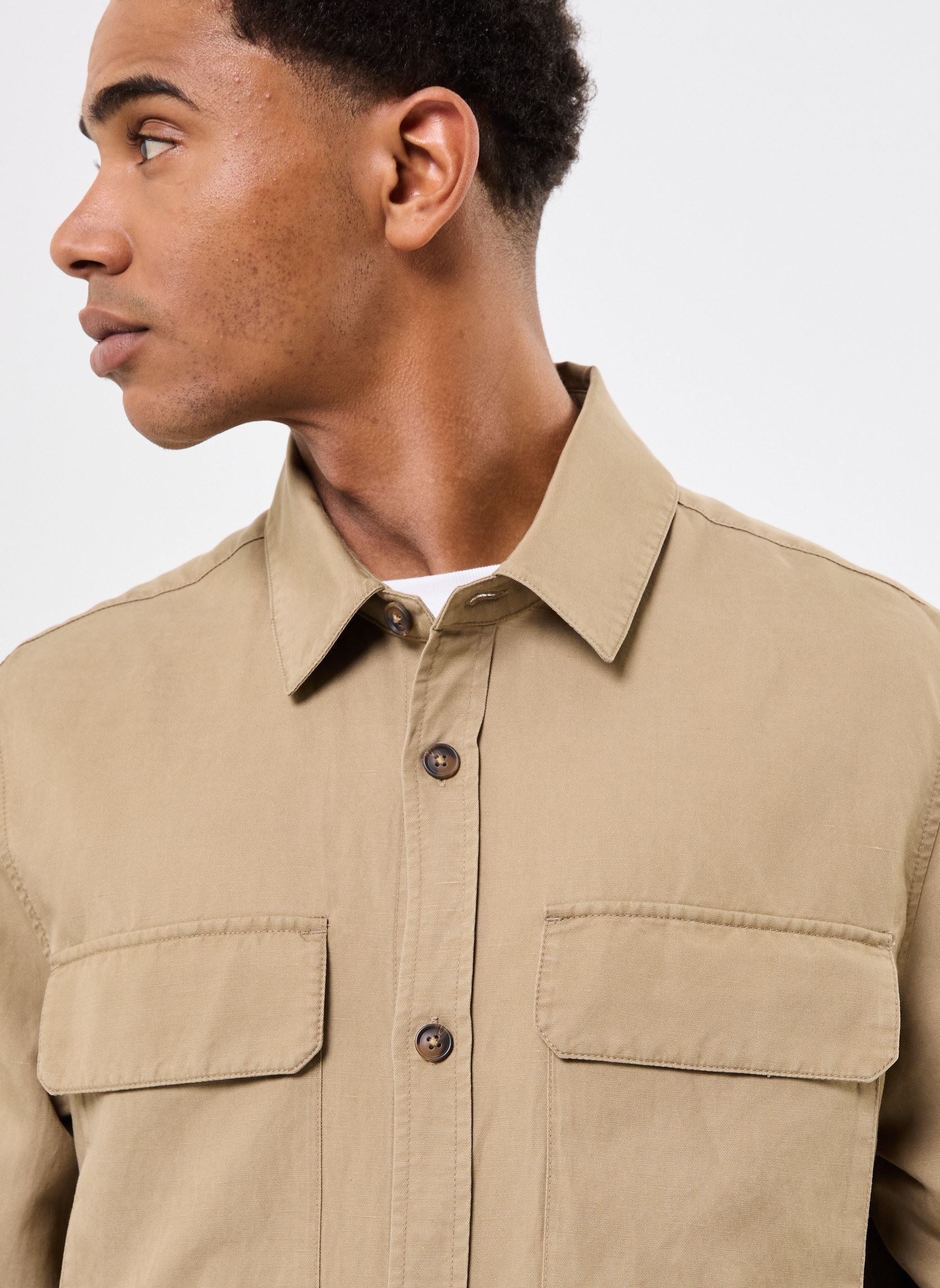 Vestes VESTE SAHARIENNE homme marron Marvin&Co Vestes VESTE SAHARIENNE homme marron LEMON PEPPER