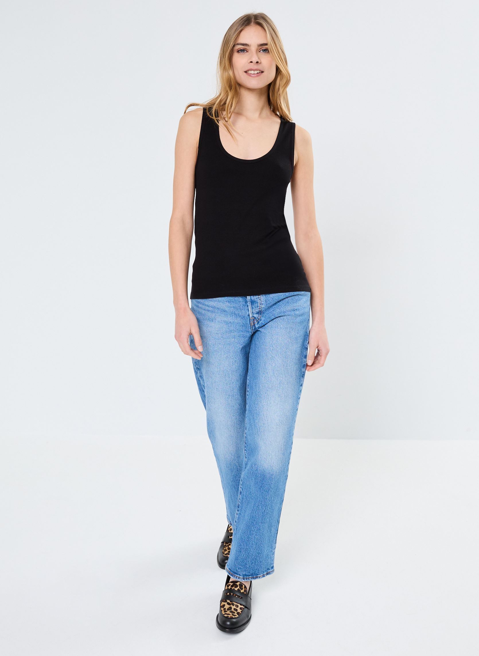 Débardeurs DEBARDEUR-TUNISIEN femme noir MADE BY Débardeurs DEBARDEUR-TUNISIEN femme noir Jet black