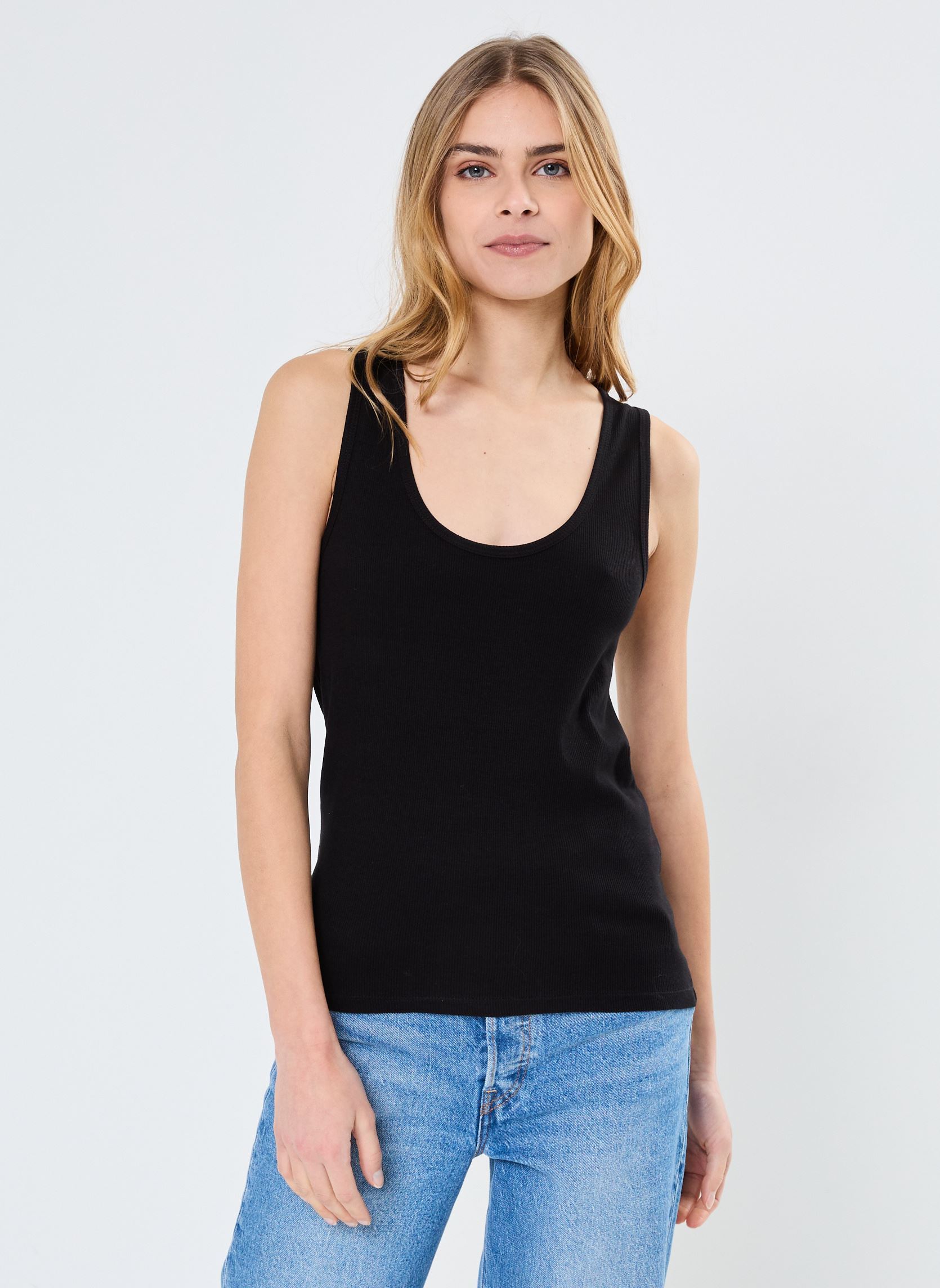 Débardeurs DEBARDEUR-TUNISIEN femme noir MADE BY Débardeurs DEBARDEUR-TUNISIEN femme noir Jet black