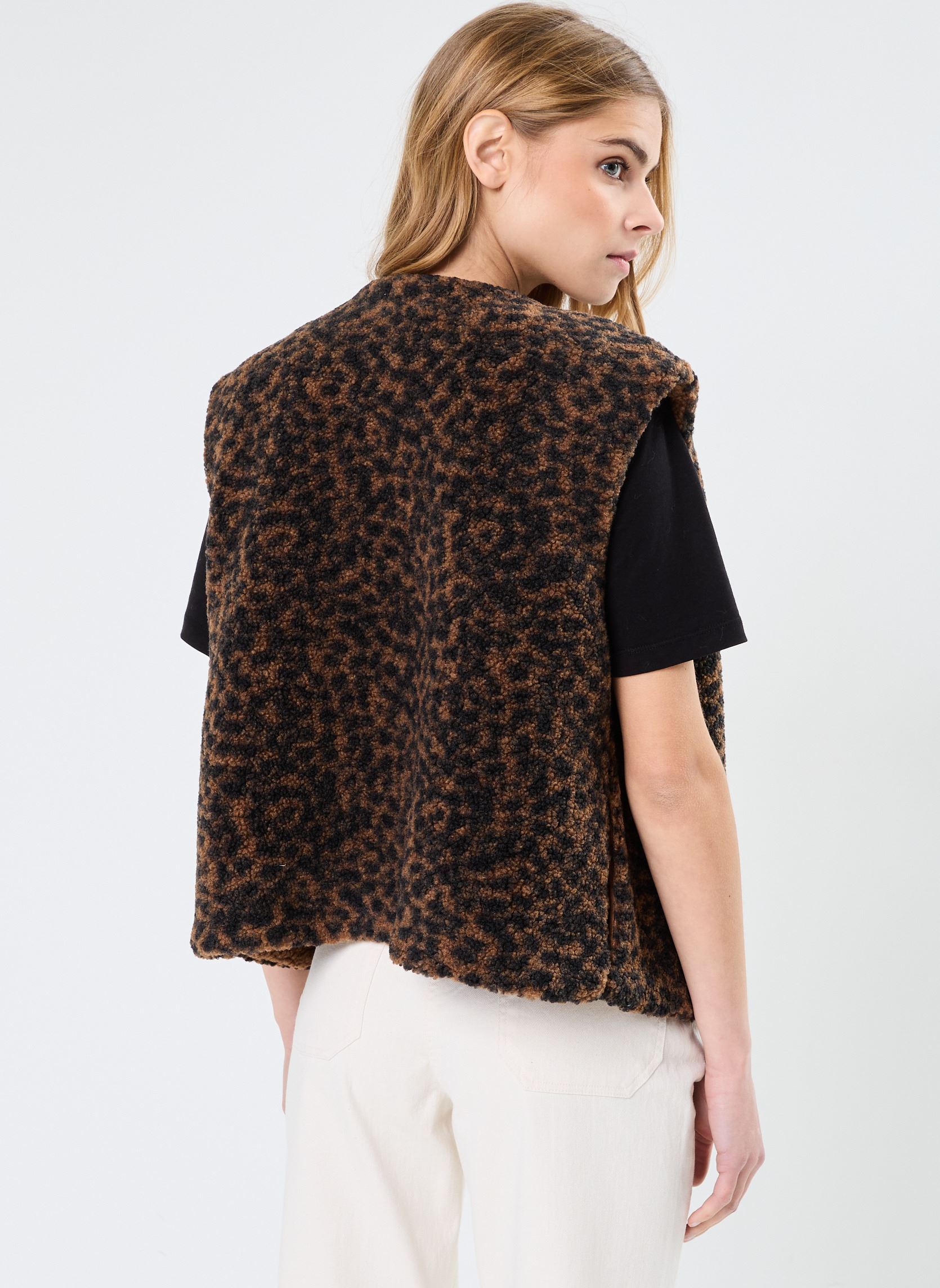 Chalecos MA-SHERPA réversible mujer beige Georgia Rose Chalecos MA-SHERPA réversible mujer beige LEO-TRICOLORE-BR
