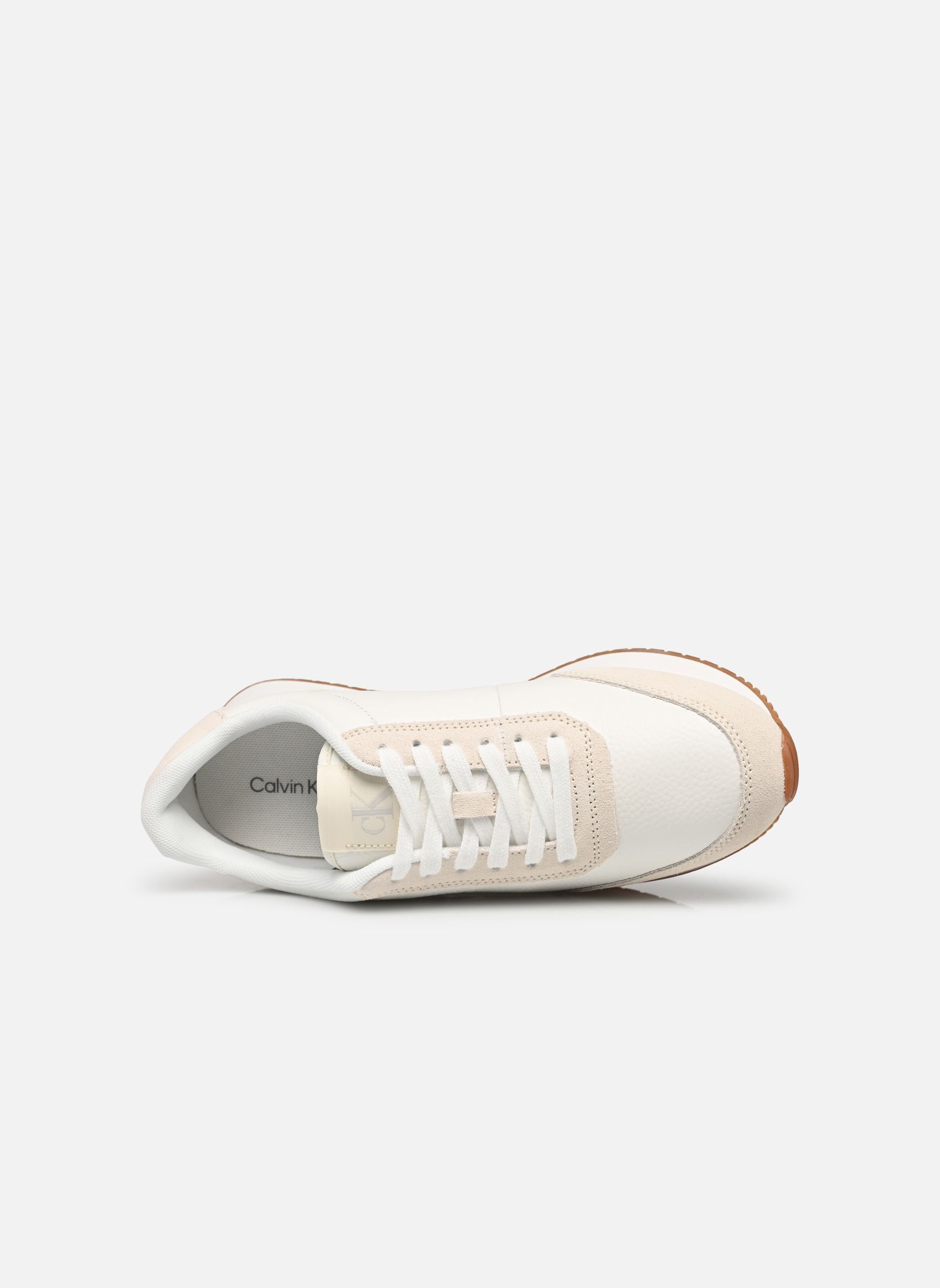 Sneakers Runner Laceup Low Mi dames wit Calvin Klein Sneakers Runner Laceup Low Mi dames wit BRIGHT WHITE/CREAMY WHITE