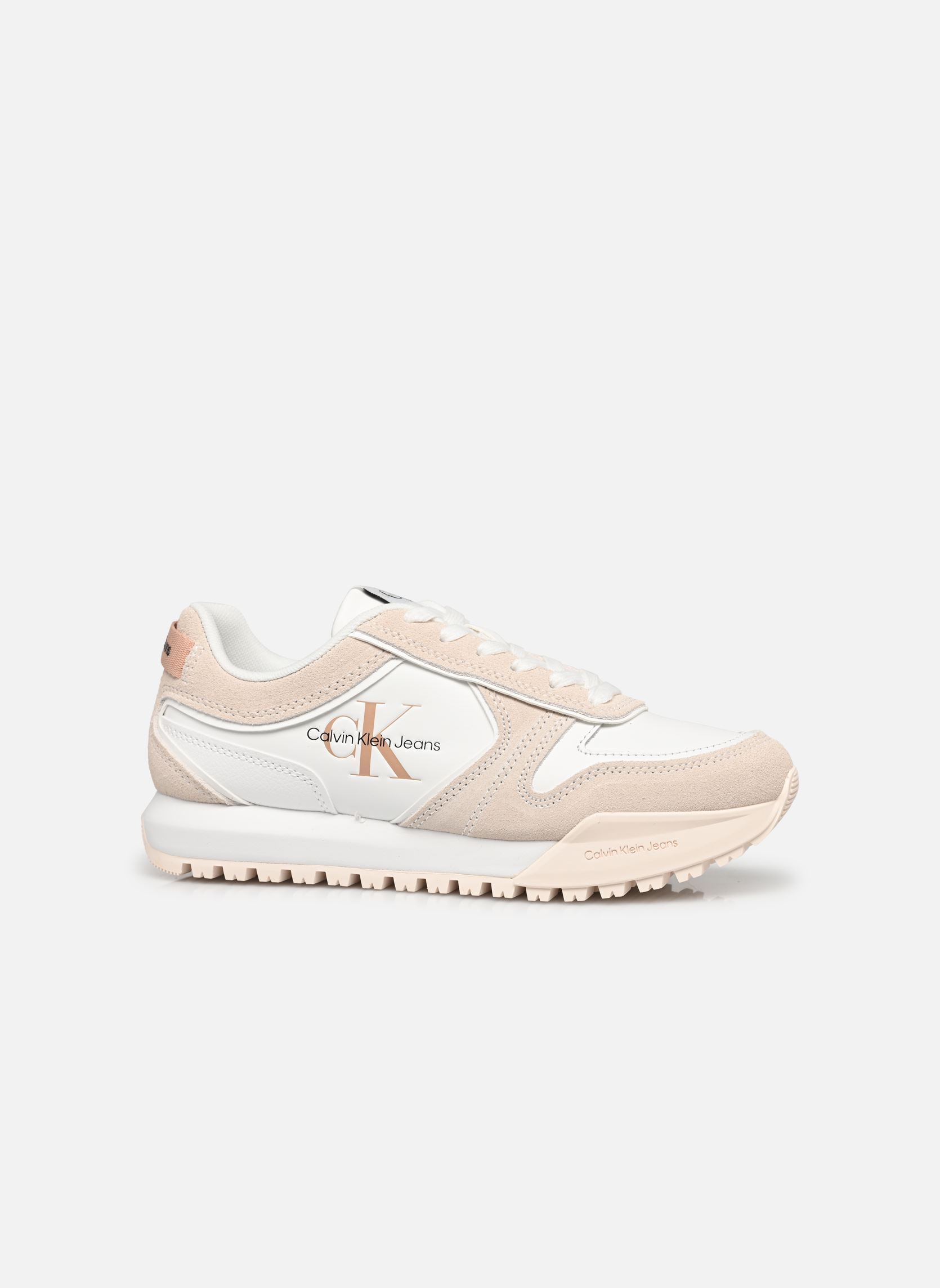 Sneaker Toothy Runner Irregu damen weiß Calvin Klein Sneaker Toothy Runner Irregu damen weiß WHITE/ANCIENT WHITE