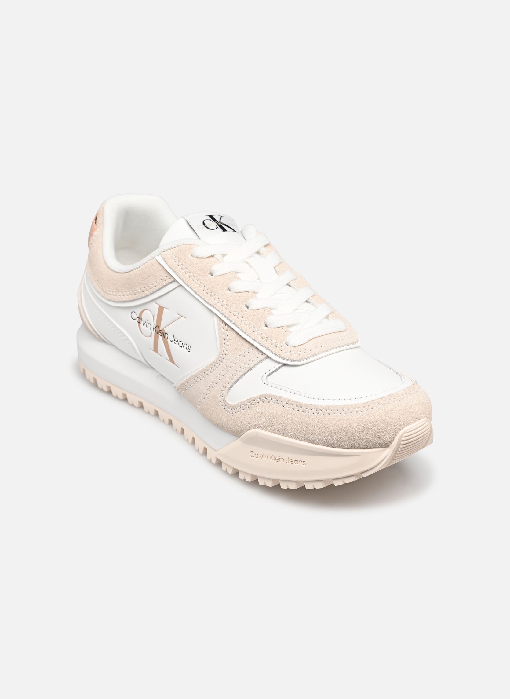 Sneaker Toothy Runner Irregu damen weiß Calvin Klein Sneaker Toothy Runner Irregu damen weiß WHITE/ANCIENT WHITE