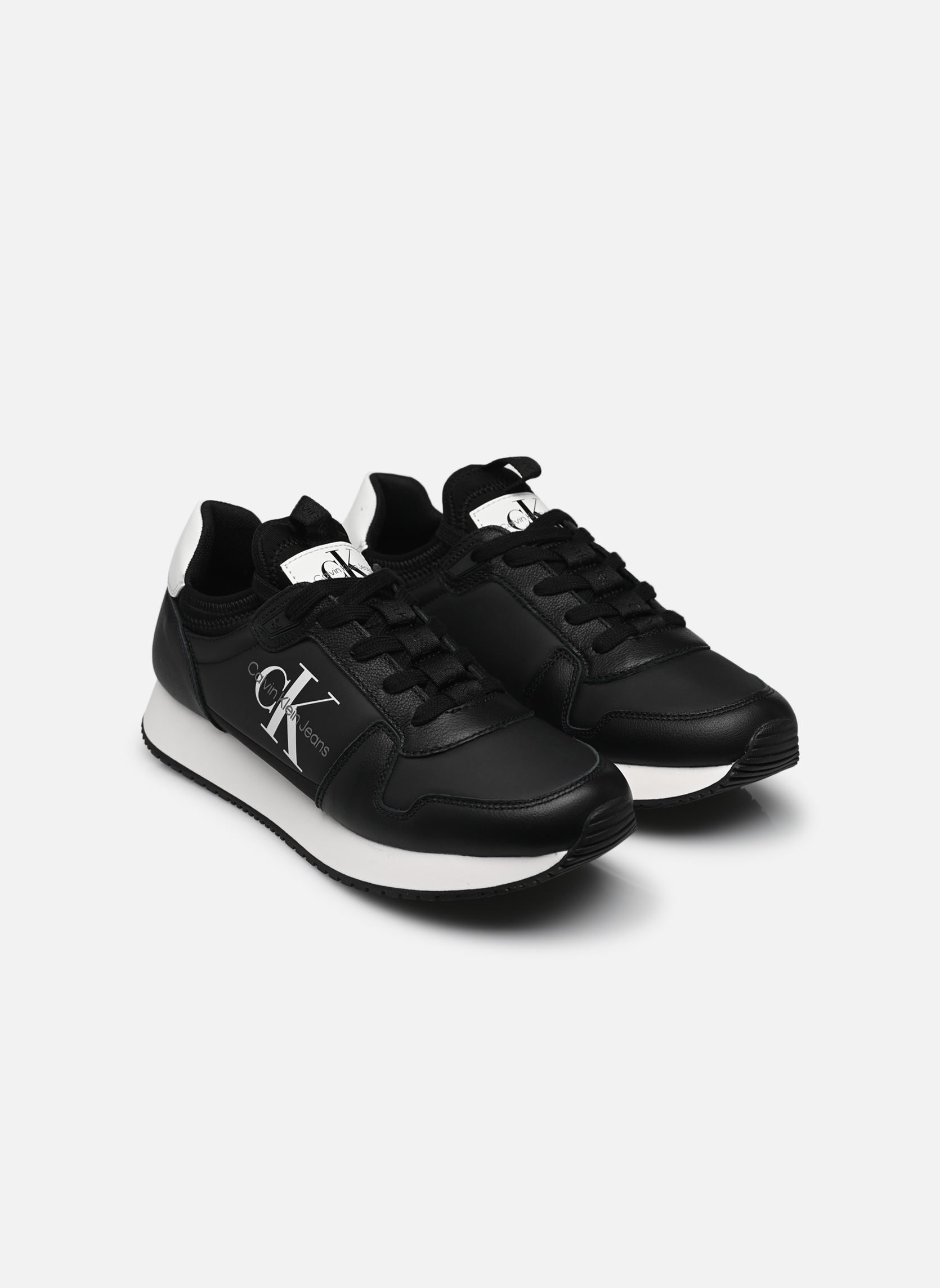 Sneaker Runner Sock Laceup M damen schwarz Calvin Klein Sneaker Runner Sock Laceup M damen schwarz BLACK/BRIGHT WHITE