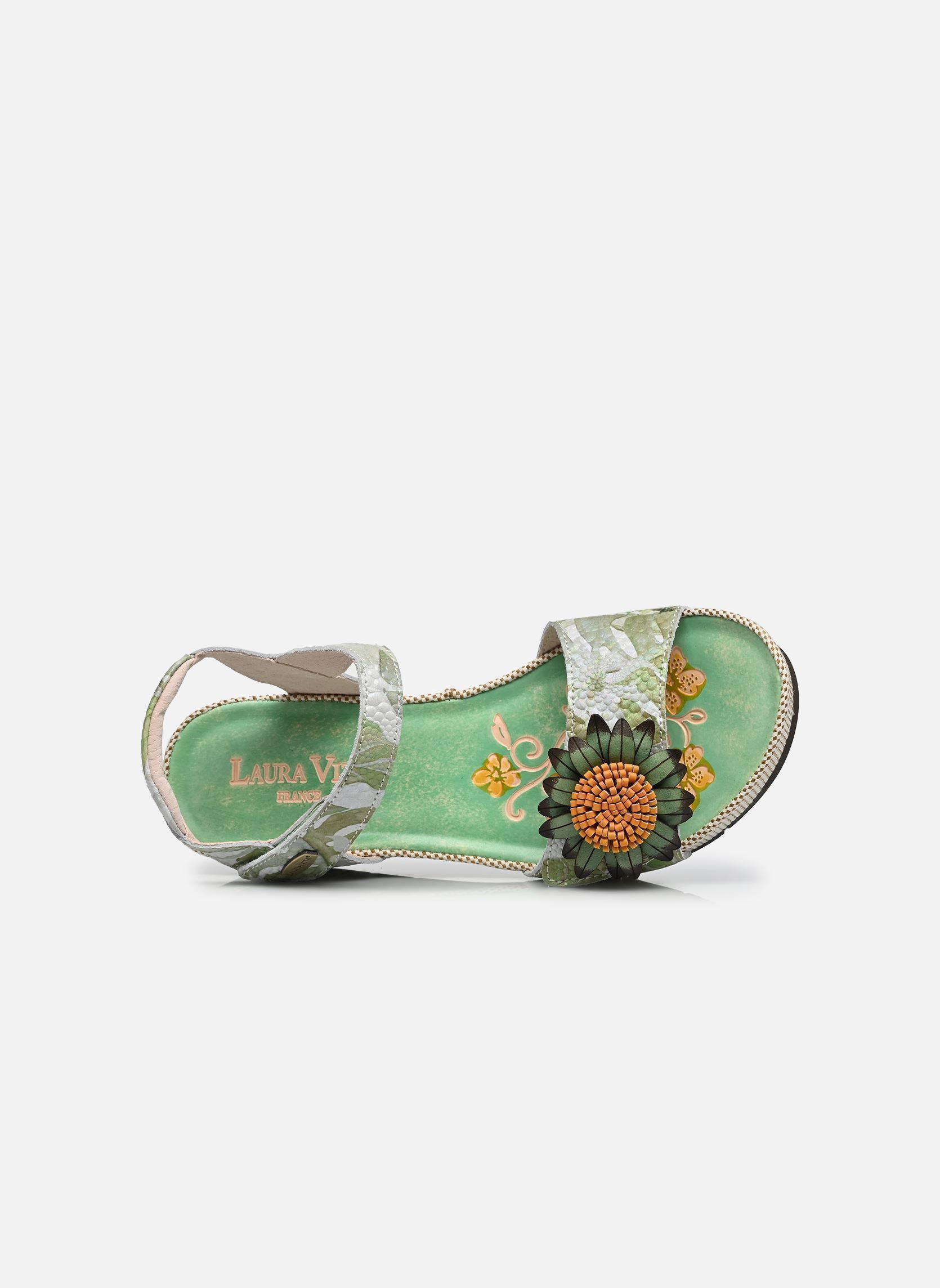 Sandalias y plataformas de cuña Barry 36 mujer verde Laura Vita Sandalias y plataformas de cuña Barry 36 mujer verde Menthe