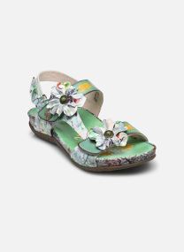 Sandali con zeppa e plateau Liloo 06 donna verde