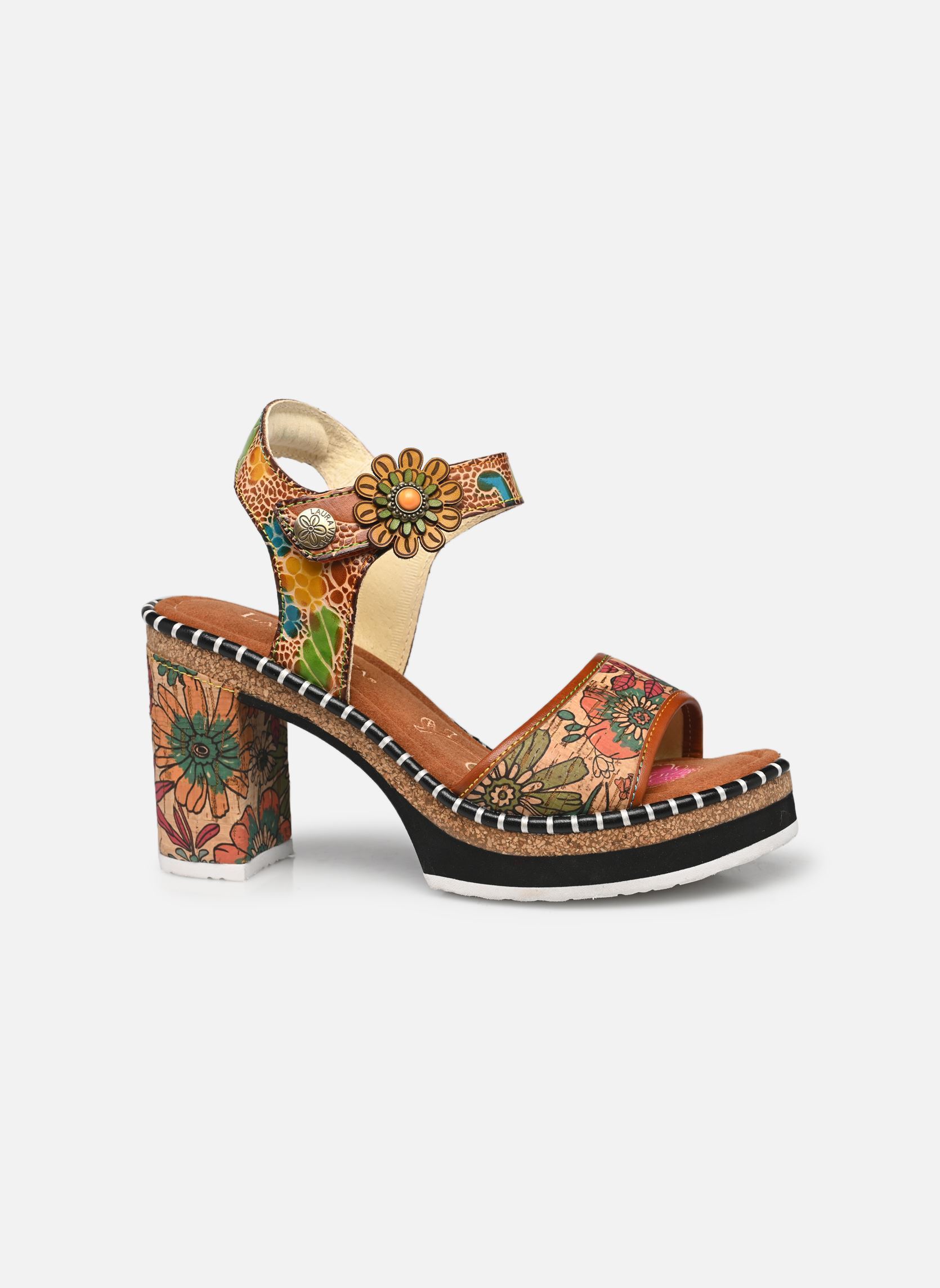 Sandales Naomio 06 femme multicolore Laura Vita Sandales Naomio 06 femme multicolore Camel