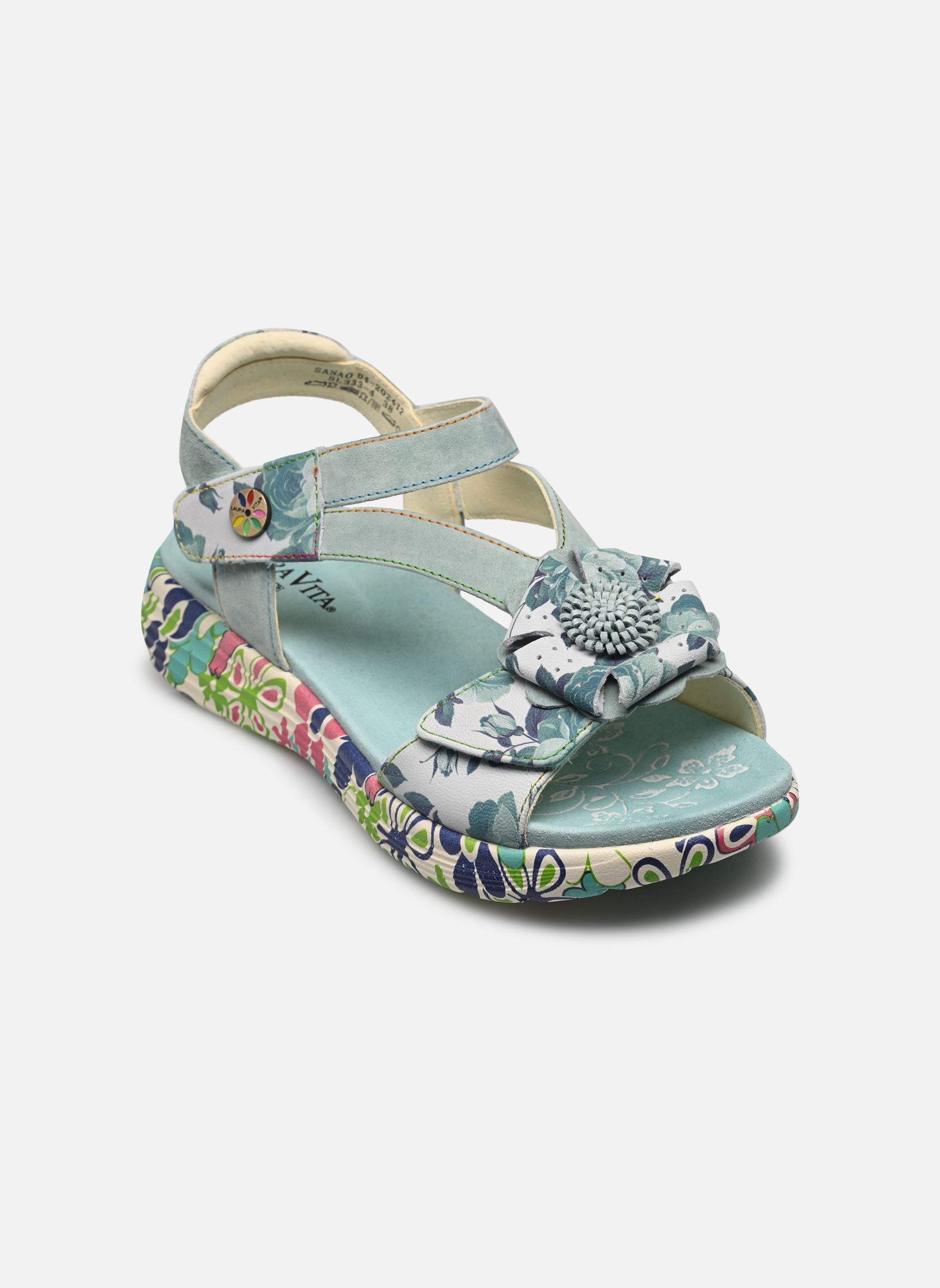 Keil- und Plateausandalen Sanao 04 damen blau Laura Vita Keil- und Plateausandalen Sanao 04 damen blau Ciel