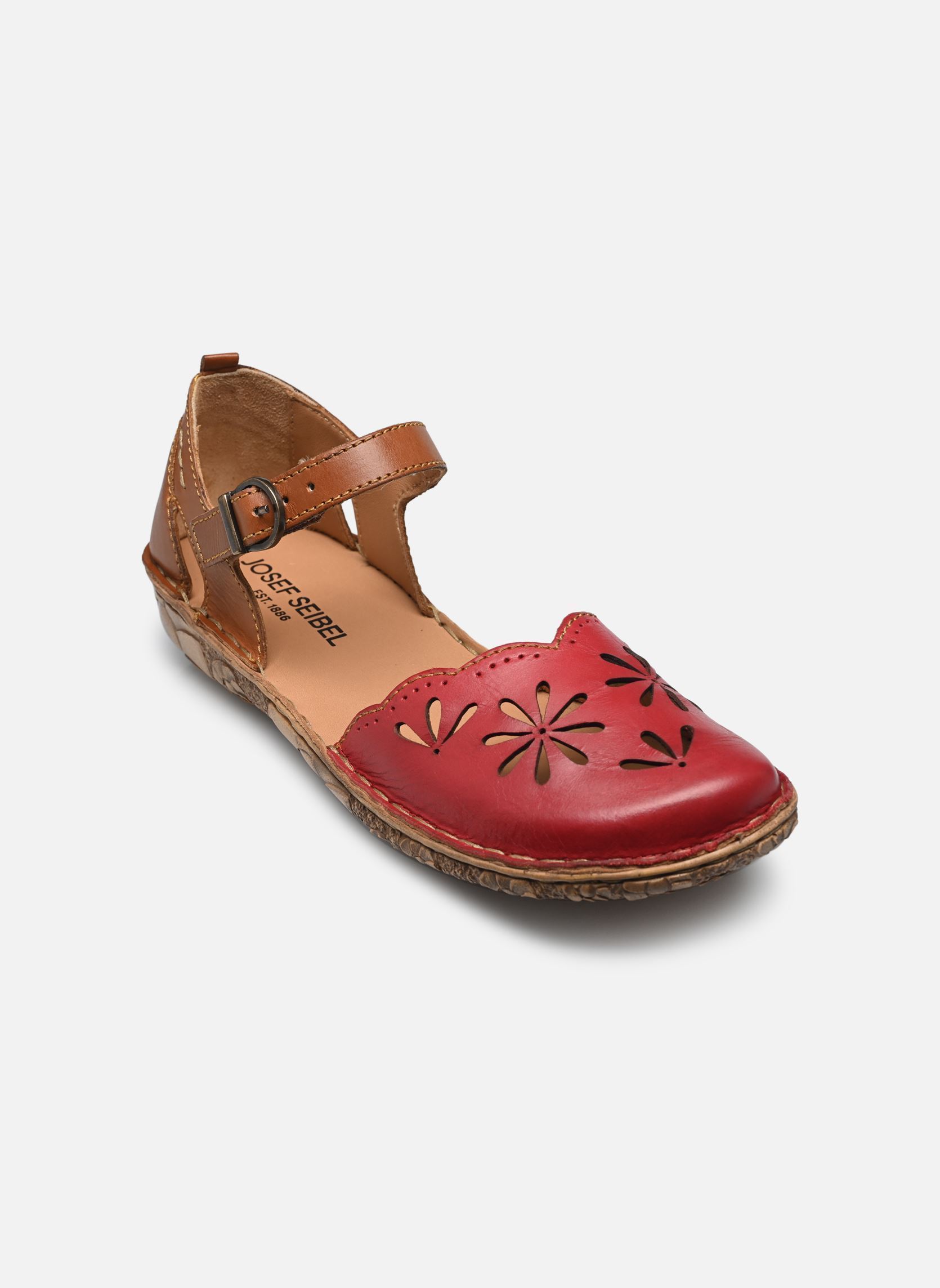 Flache Sandalen Rosalie 04 damen rot Josef Seibel Flache Sandalen Rosalie 04 damen rot Rubin-Kombi
