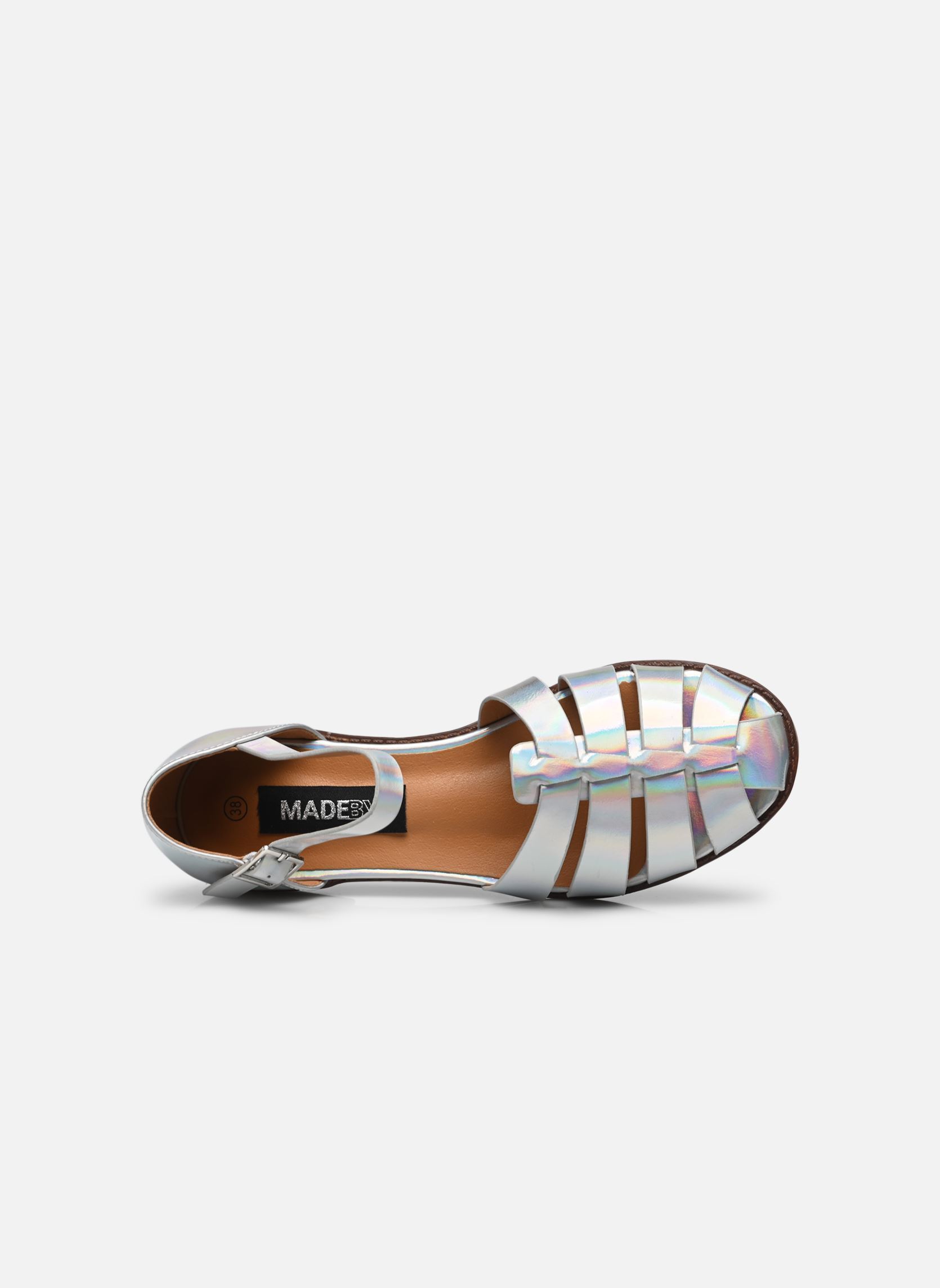 Platte sandalen Sandale THIAGE dames zilver MADE BY Platte sandalen Sandale THIAGE dames zilver ARGENT