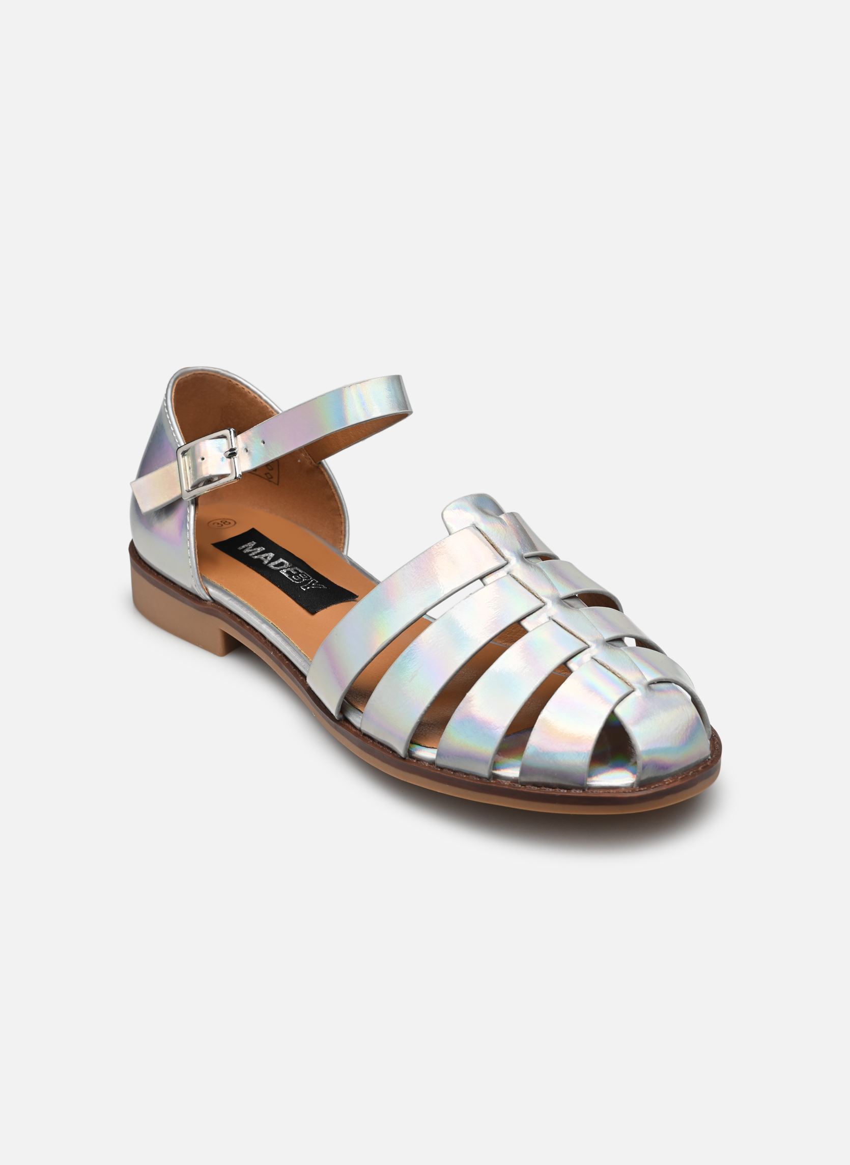 Platte sandalen Sandale THIAGE dames zilver MADE BY Platte sandalen Sandale THIAGE dames zilver ARGENT