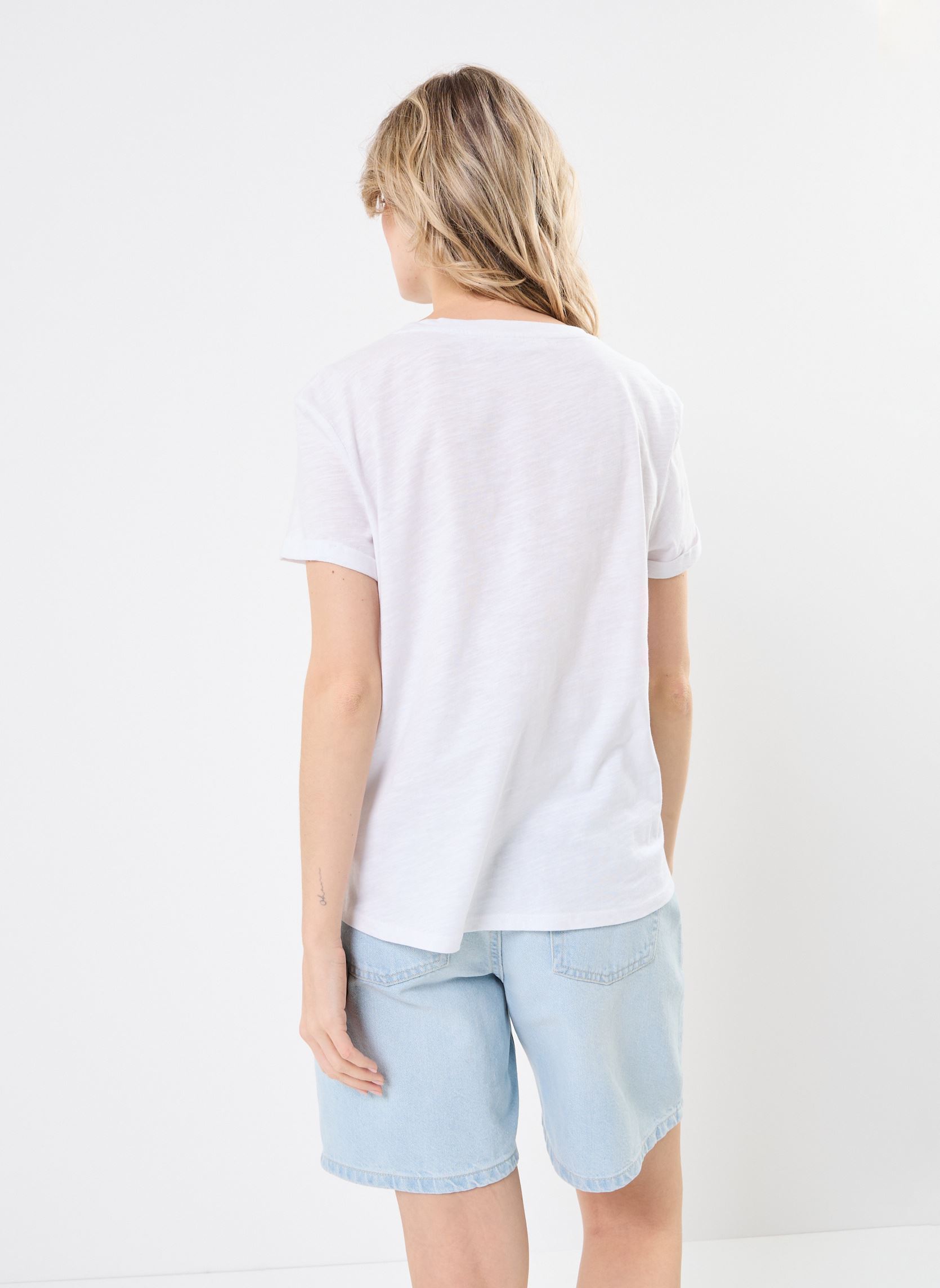 Tee-shirts manches courtes TRAVIS femme blanc MADE BY Tee-shirts manches courtes TRAVIS femme blanc ARTWORK_TCOOL_ALOHA_SNOW WHITE