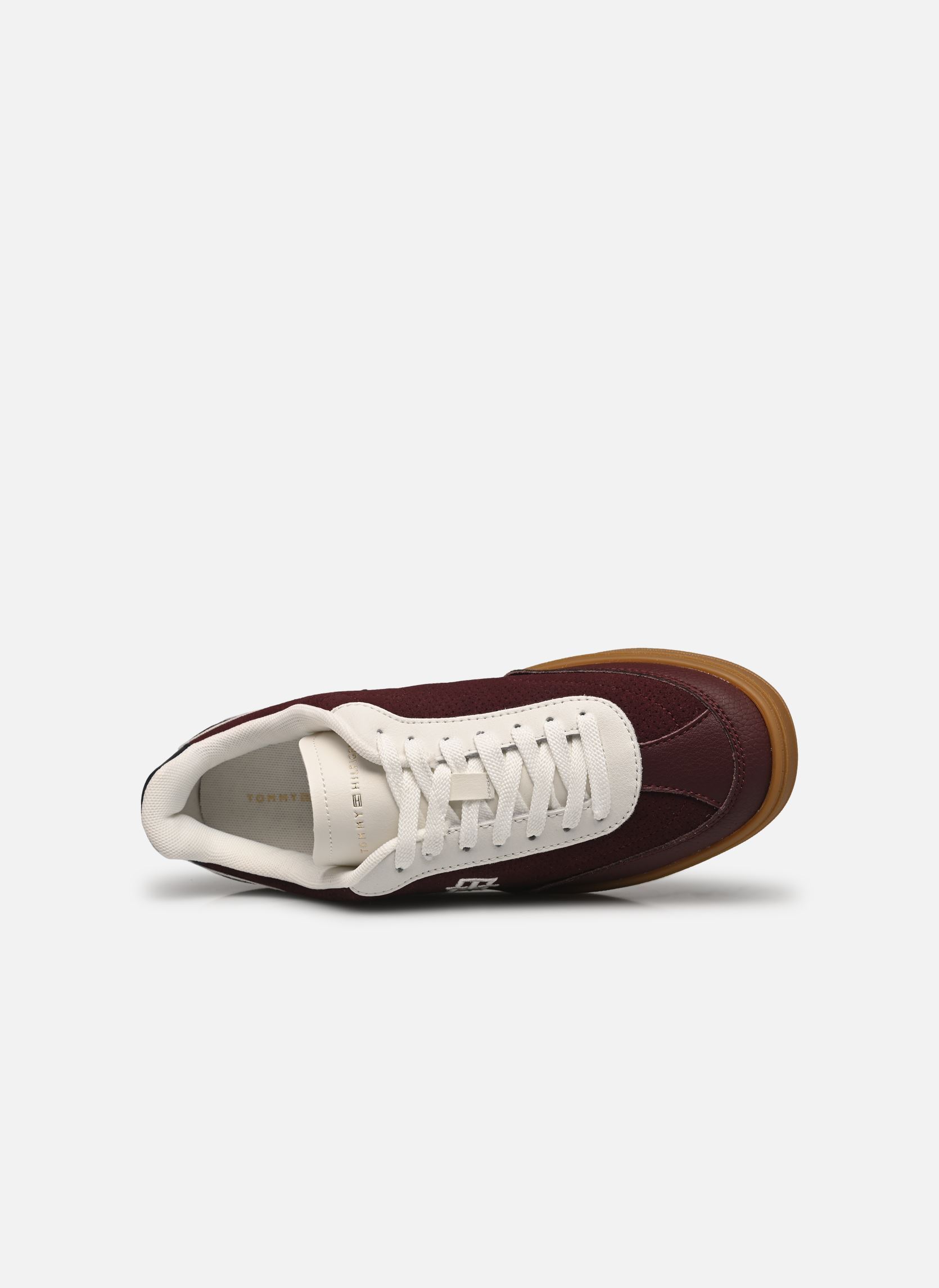 Baskets Th Heritage Sneaker femme bordeaux Tommy Hilfiger Baskets Th Heritage Sneaker femme bordeaux BURGUNDY VELVET/ECRU