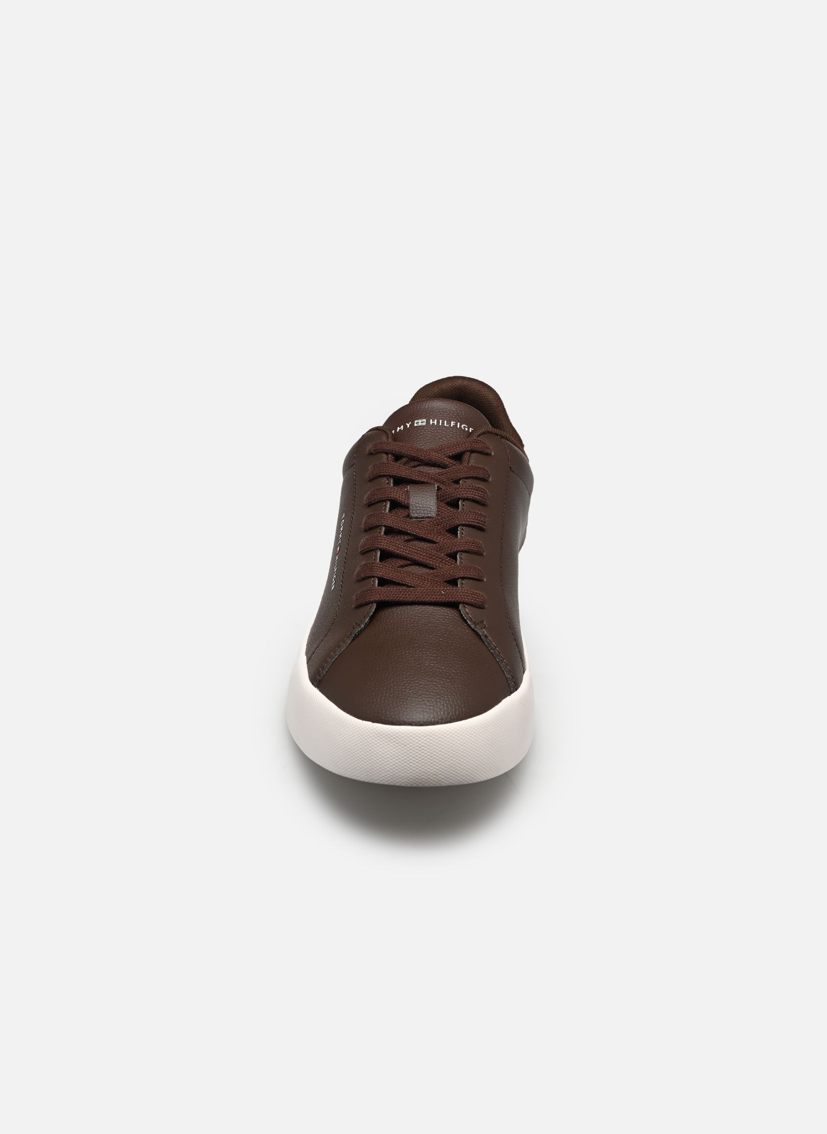 Baskets basses Th Court Lth Detail homme marron Tommy Hilfiger Baskets basses Th Court Lth Detail homme marron COCOA/PLATINUM OLIVE
