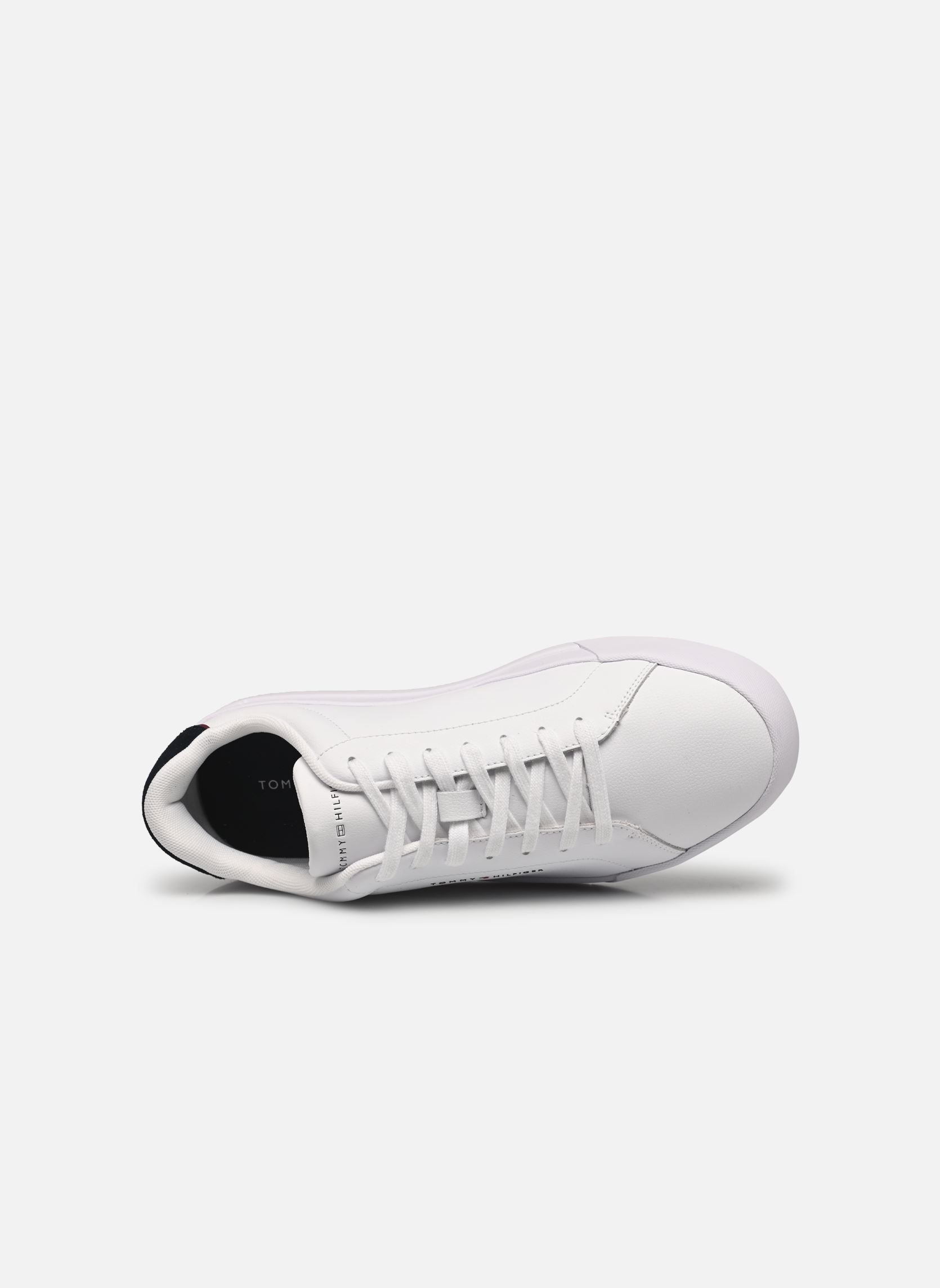 Sneakers TH COURT LTH DETAIL heren wit Tommy Hilfiger Sneakers TH COURT LTH DETAIL heren wit WHITEDESERT SKY