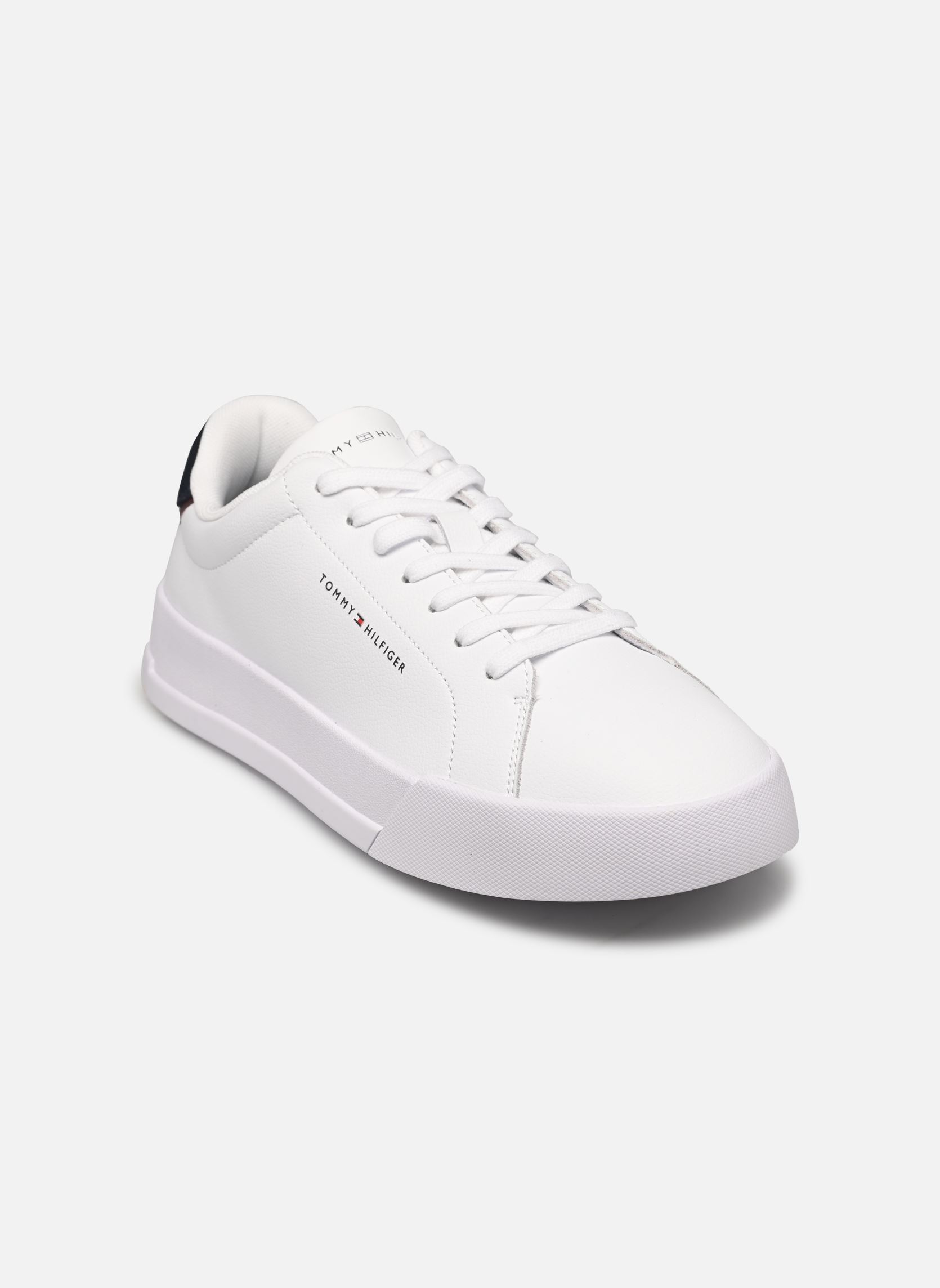Sneakers TH COURT LTH DETAIL heren wit Tommy Hilfiger Sneakers TH COURT LTH DETAIL heren wit WHITEDESERT SKY