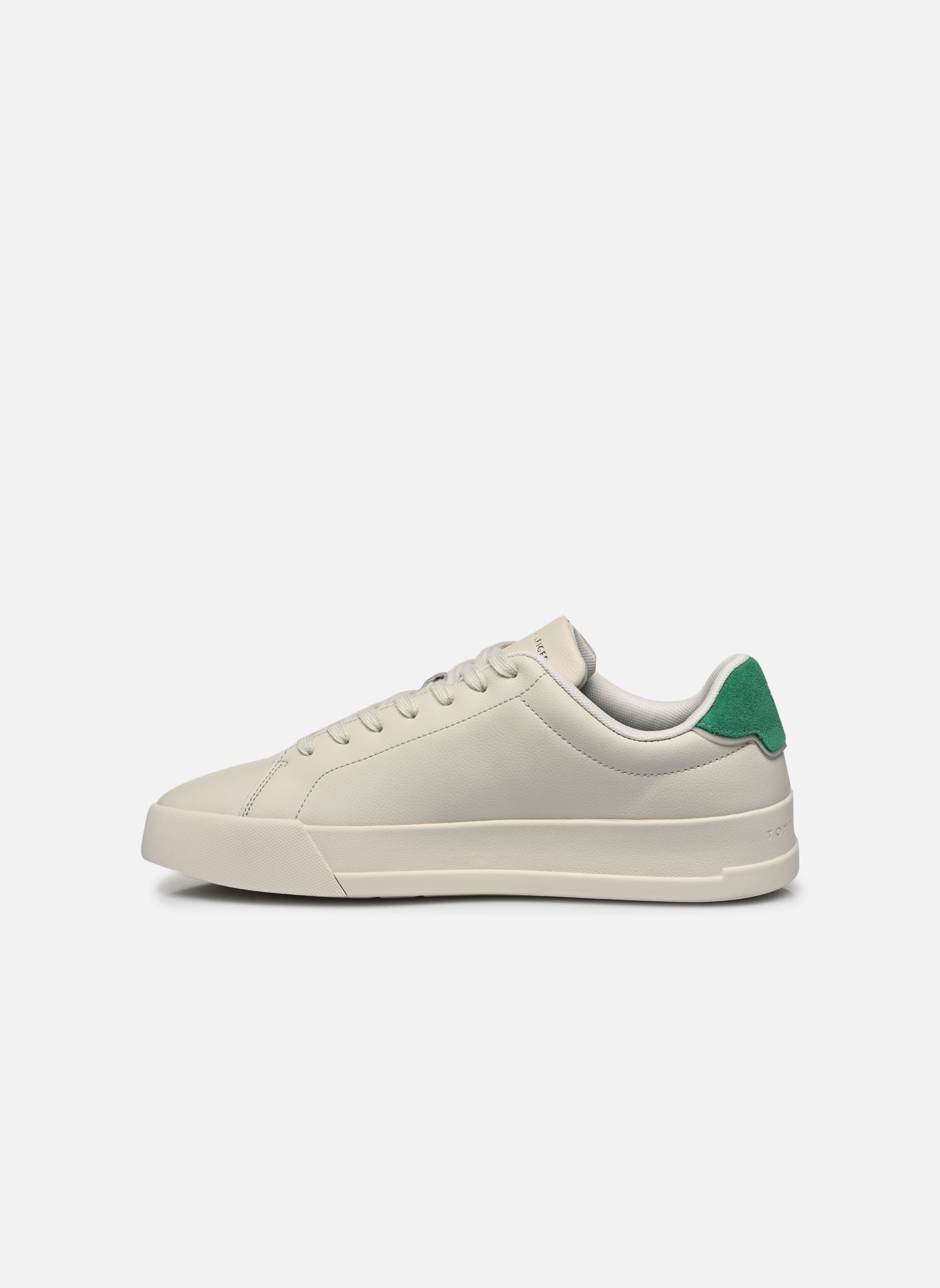Baskets TH COURT LTH DETAIL homme beige Tommy Hilfiger Baskets TH COURT LTH DETAIL homme beige ALABASTER