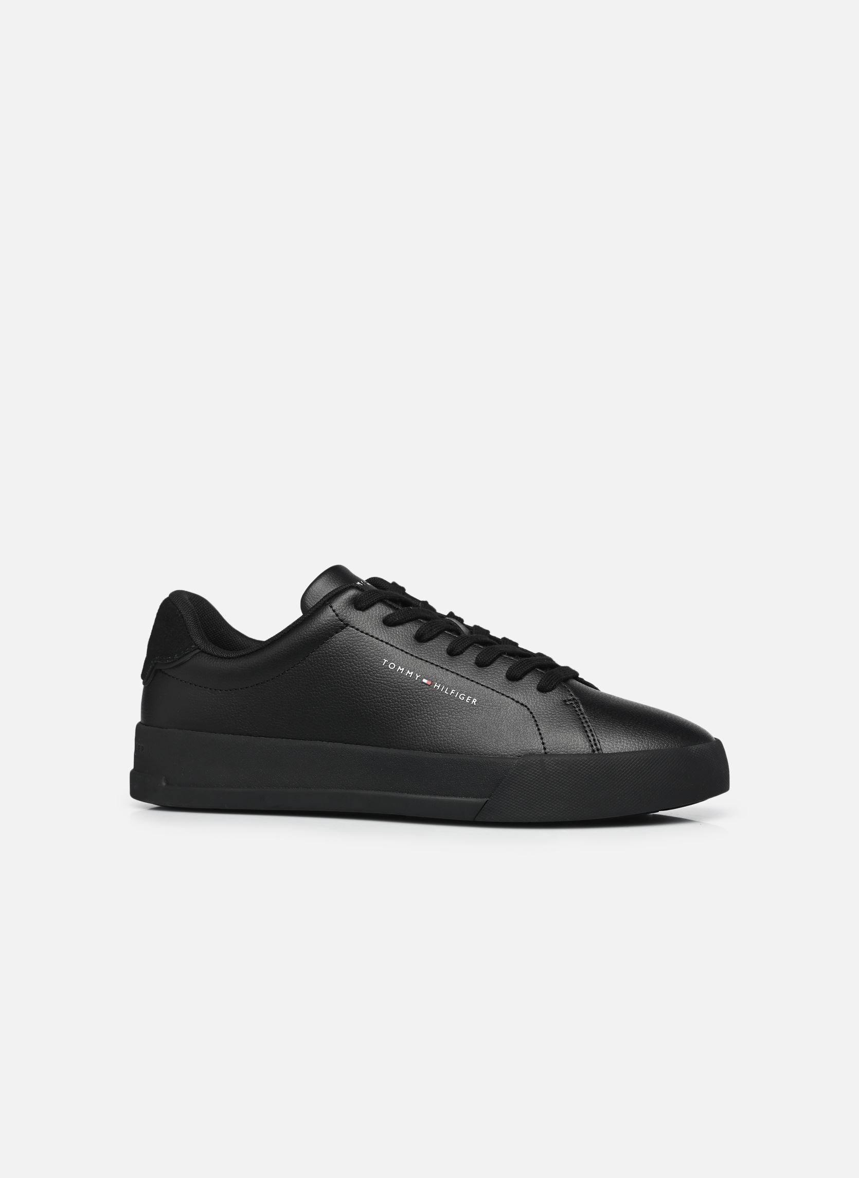 Lage sneakers Th Court Lth Detail heren zwart Tommy Hilfiger Lage sneakers Th Court Lth Detail heren zwart BLACK