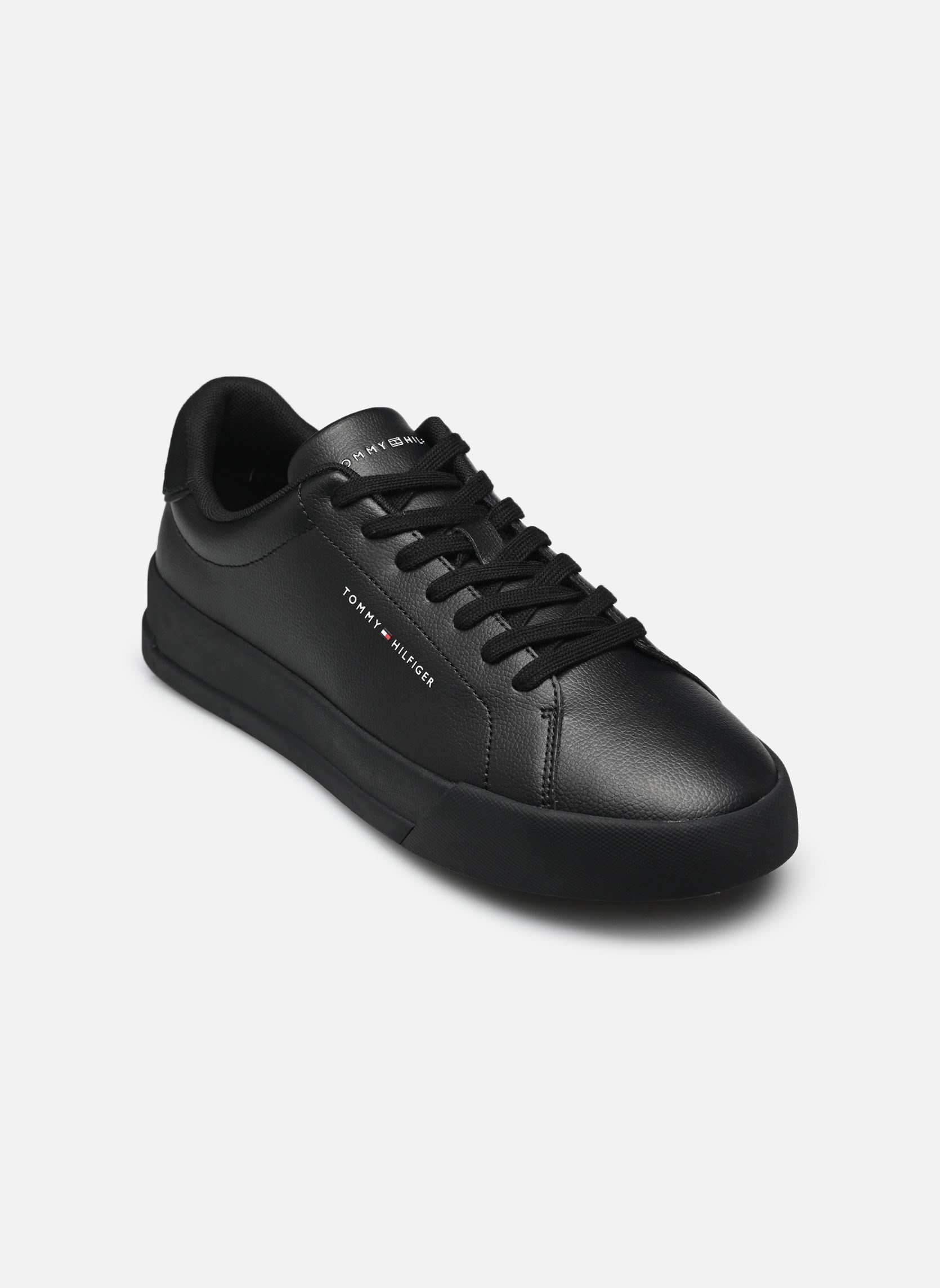 Lage sneakers Th Court Lth Detail heren zwart Tommy Hilfiger Lage sneakers Th Court Lth Detail heren zwart BLACK