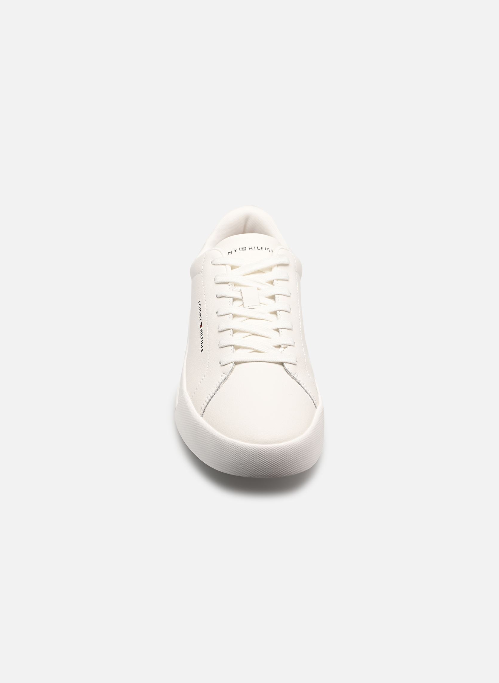 Baskets TH COURT LTH DETAIL homme blanc Tommy Hilfiger Baskets TH COURT LTH DETAIL homme blanc WHITE 1