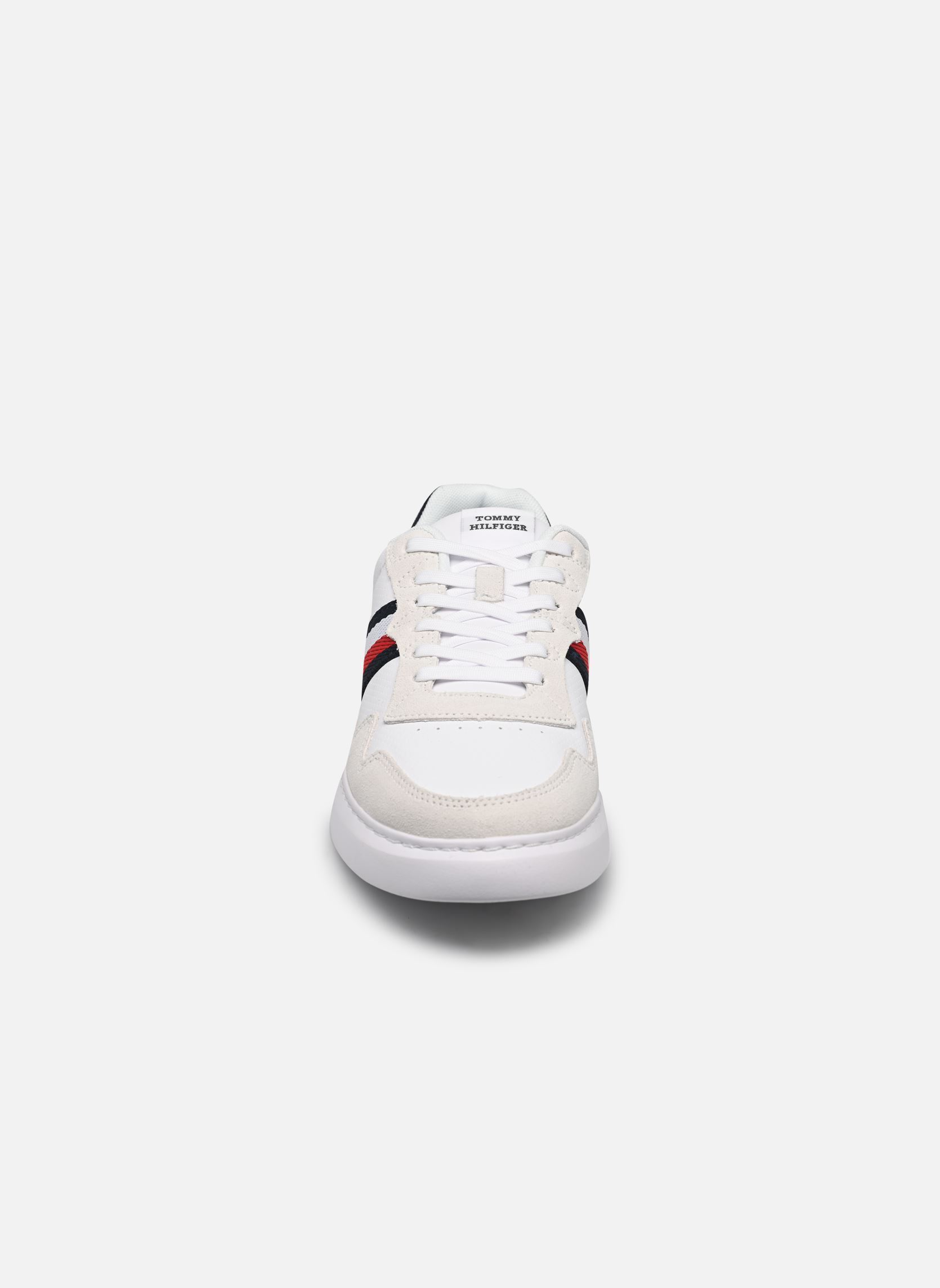 Sneakers Light Cupsole Lth stripes uomo bianco Tommy Hilfiger Sneakers Light Cupsole Lth stripes uomo bianco WHITE/DESERT SKY