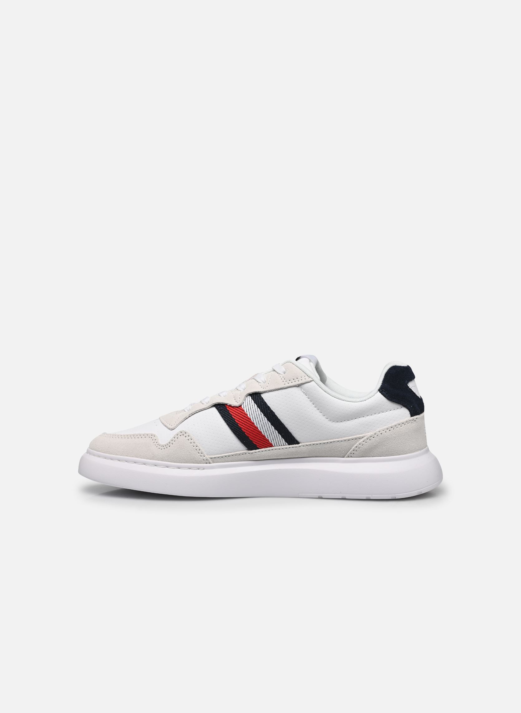 Sneakers Light Cupsole Lth stripes uomo bianco Tommy Hilfiger Sneakers Light Cupsole Lth stripes uomo bianco WHITE/DESERT SKY