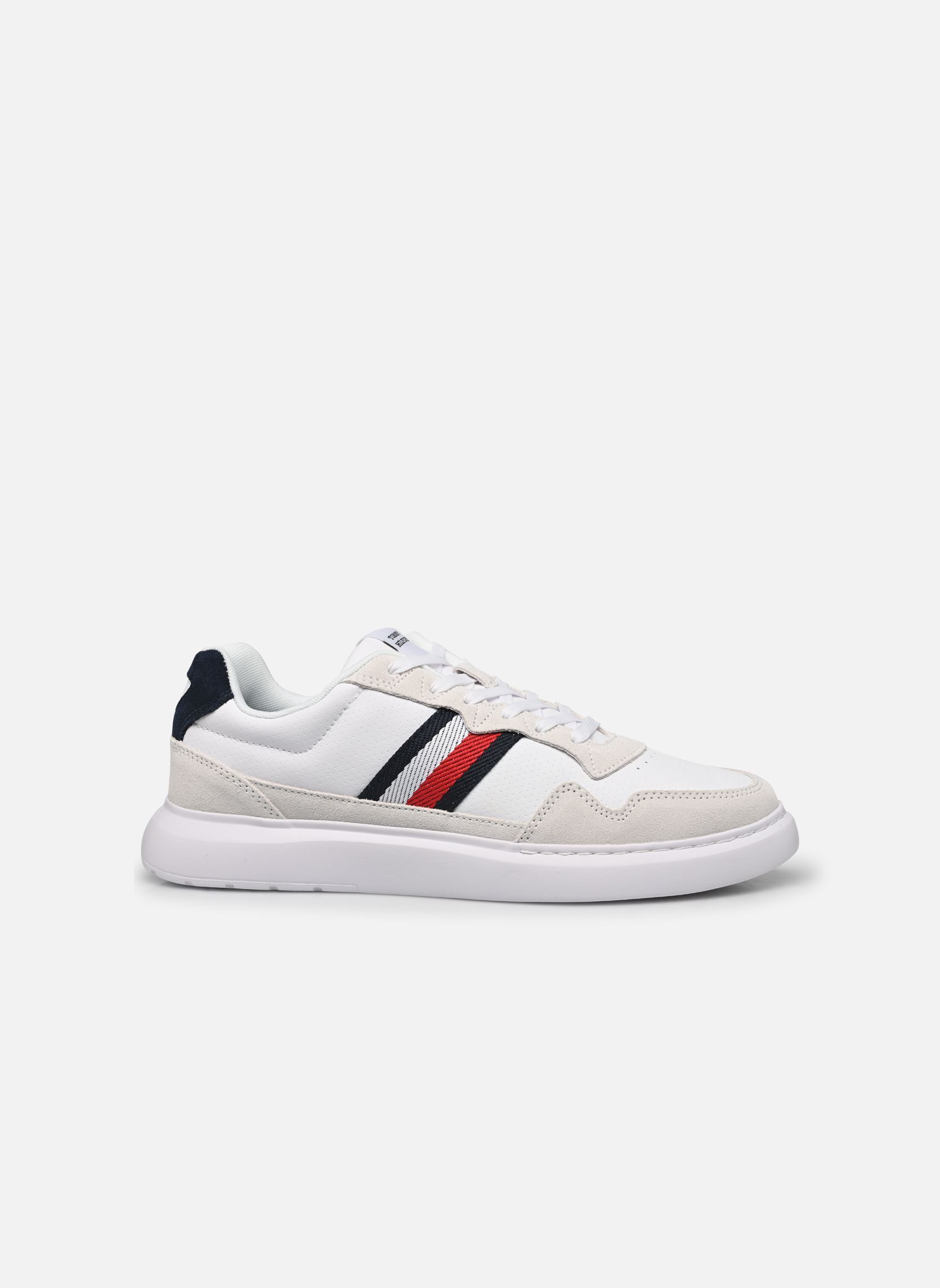 Sneakers Light Cupsole Lth stripes uomo bianco Tommy Hilfiger Sneakers Light Cupsole Lth stripes uomo bianco WHITE/DESERT SKY
